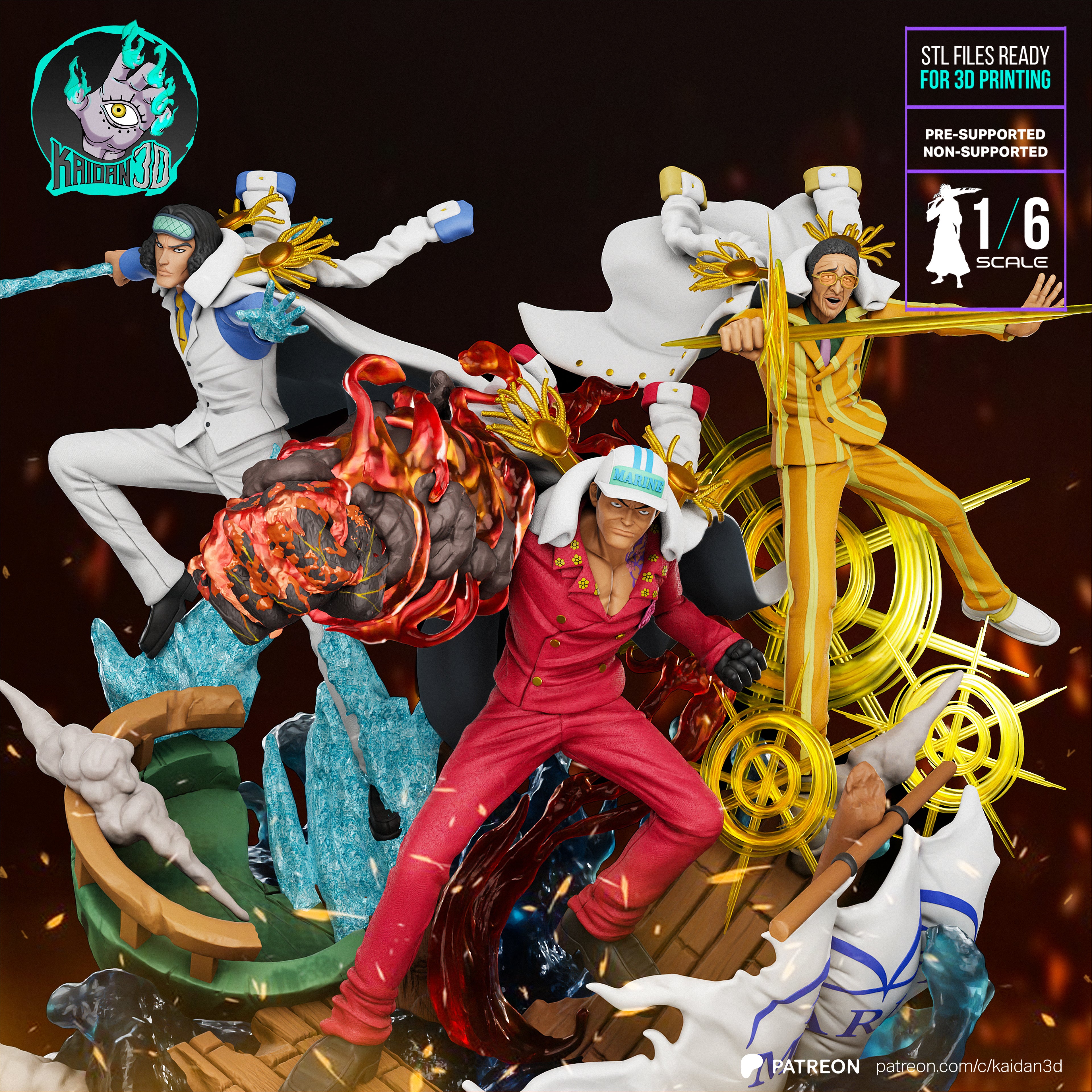 AKAINU X KIZARU X AOKIJI