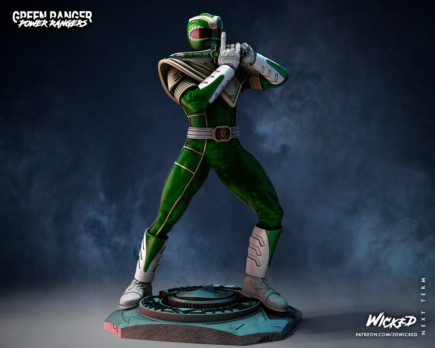 POWER RANGER BLANCO Y POWER RANGER VERDE