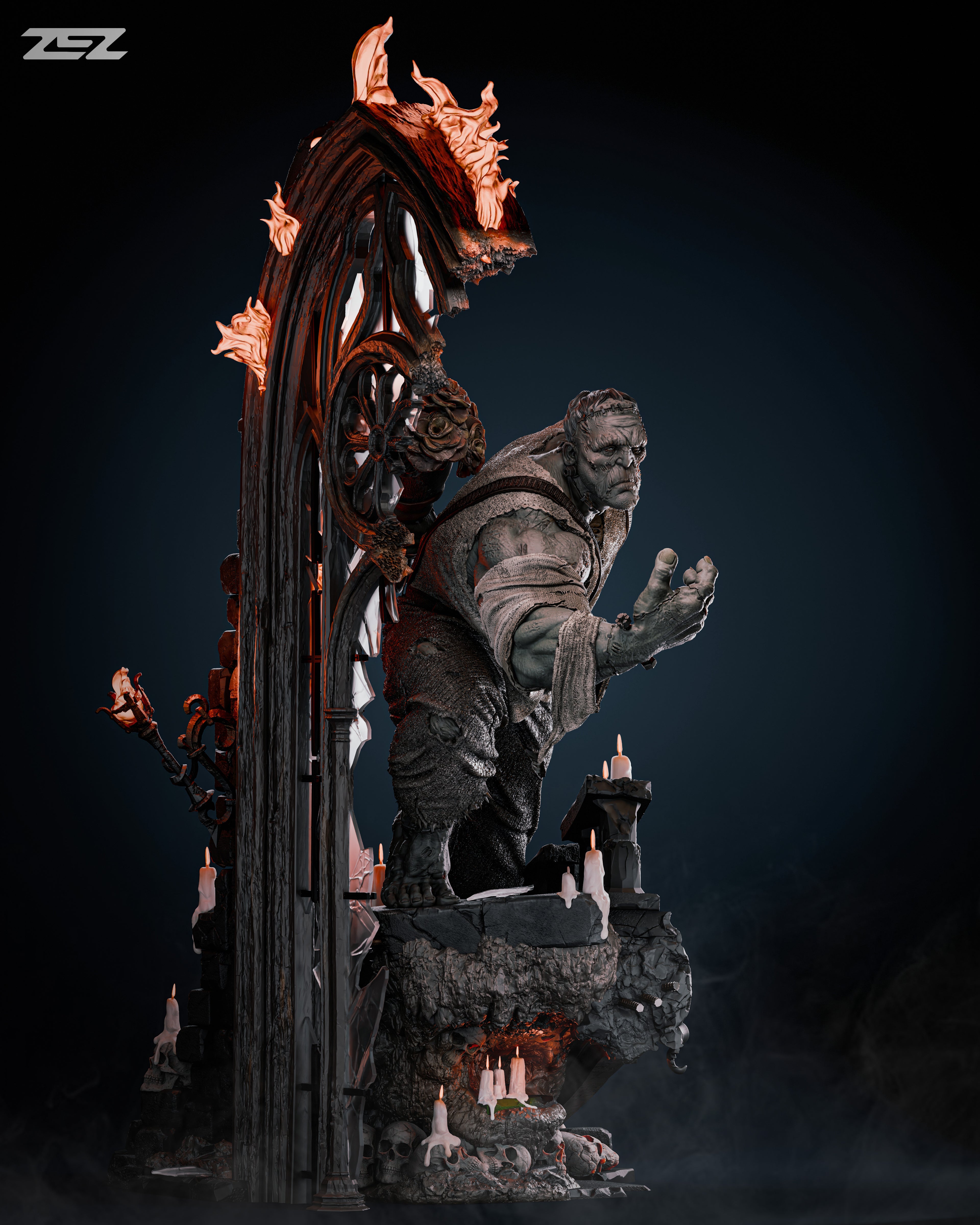 FRANKENSTEIN Y SU NOVIA DIORAMA