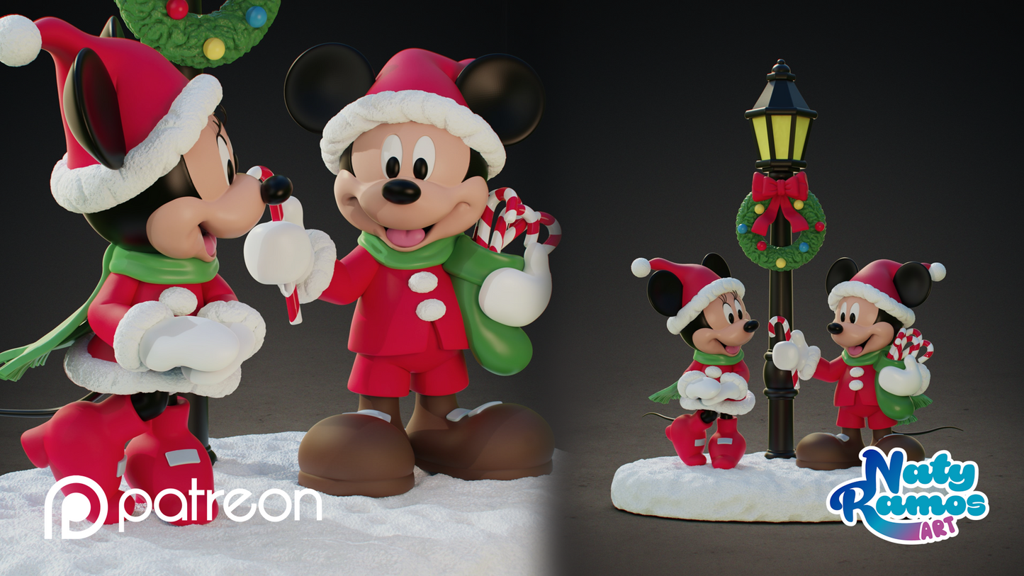 Micky y Minnie en Navidad