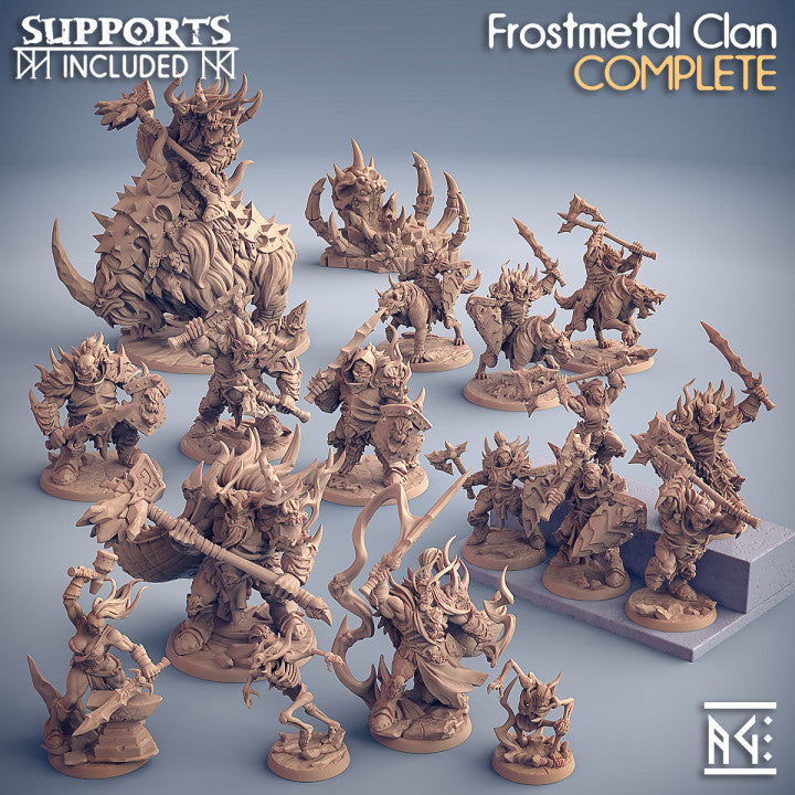 ORCOS Y  OGROS CLAN FROSTMETAL- BATTLEFORCE BOX