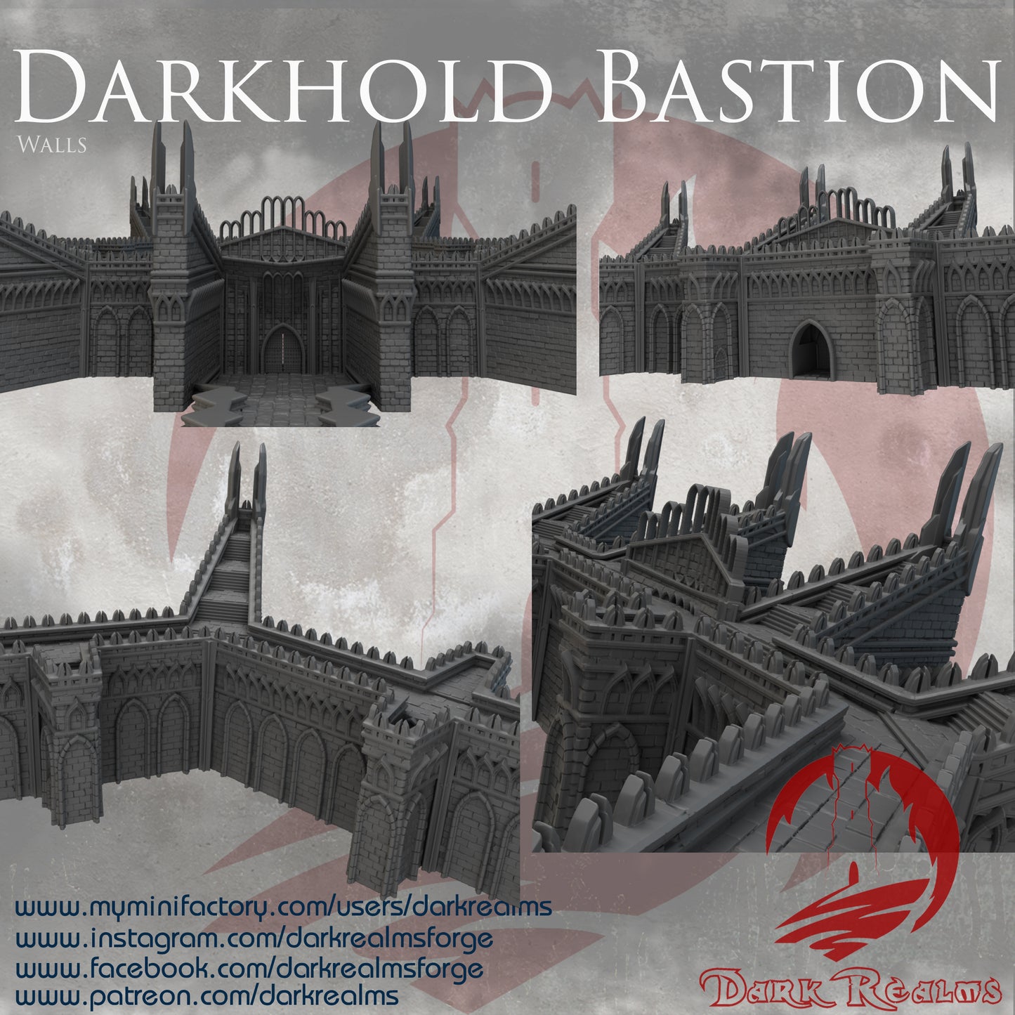 BASTION MUROS DARKHOLD terreno para wargames