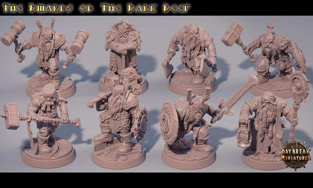 SET COMPLETO ENANOS DE LAS PROFUNDIDADES