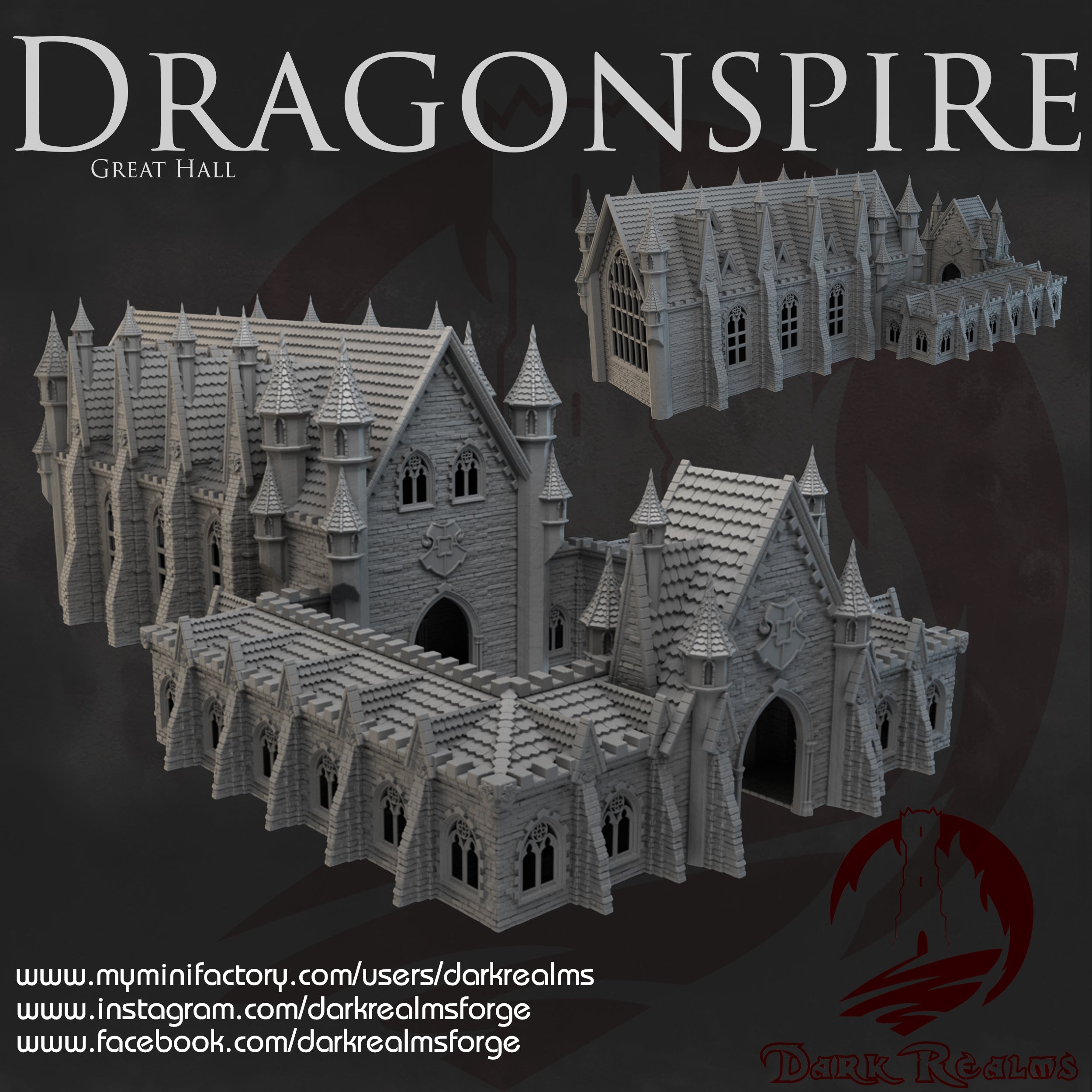 Gran Salón de la Escuela de Magia Dragonspire 28mm/30mm