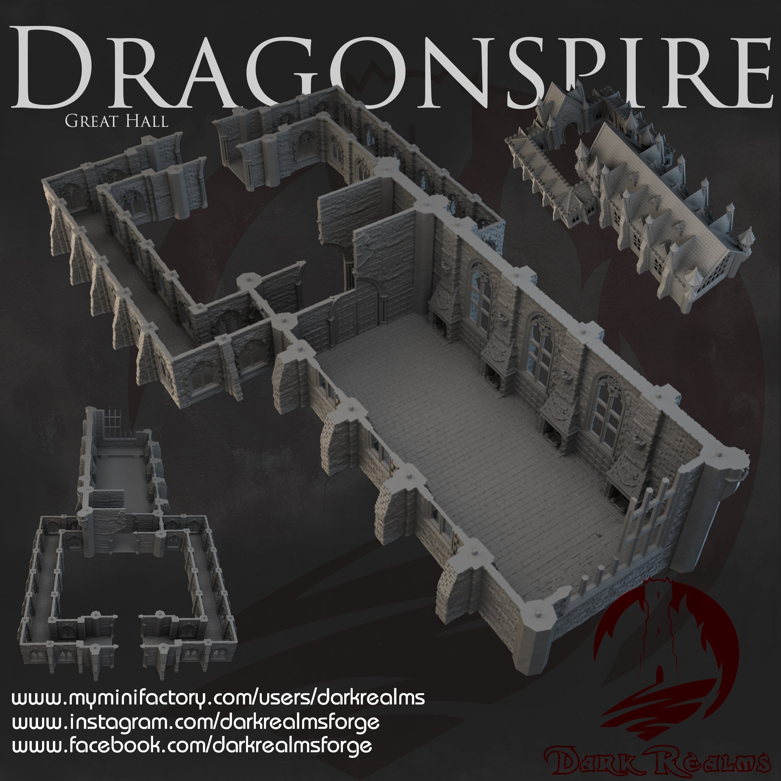 Gran Salón de la Escuela de Magia Dragonspire 28mm/30mm