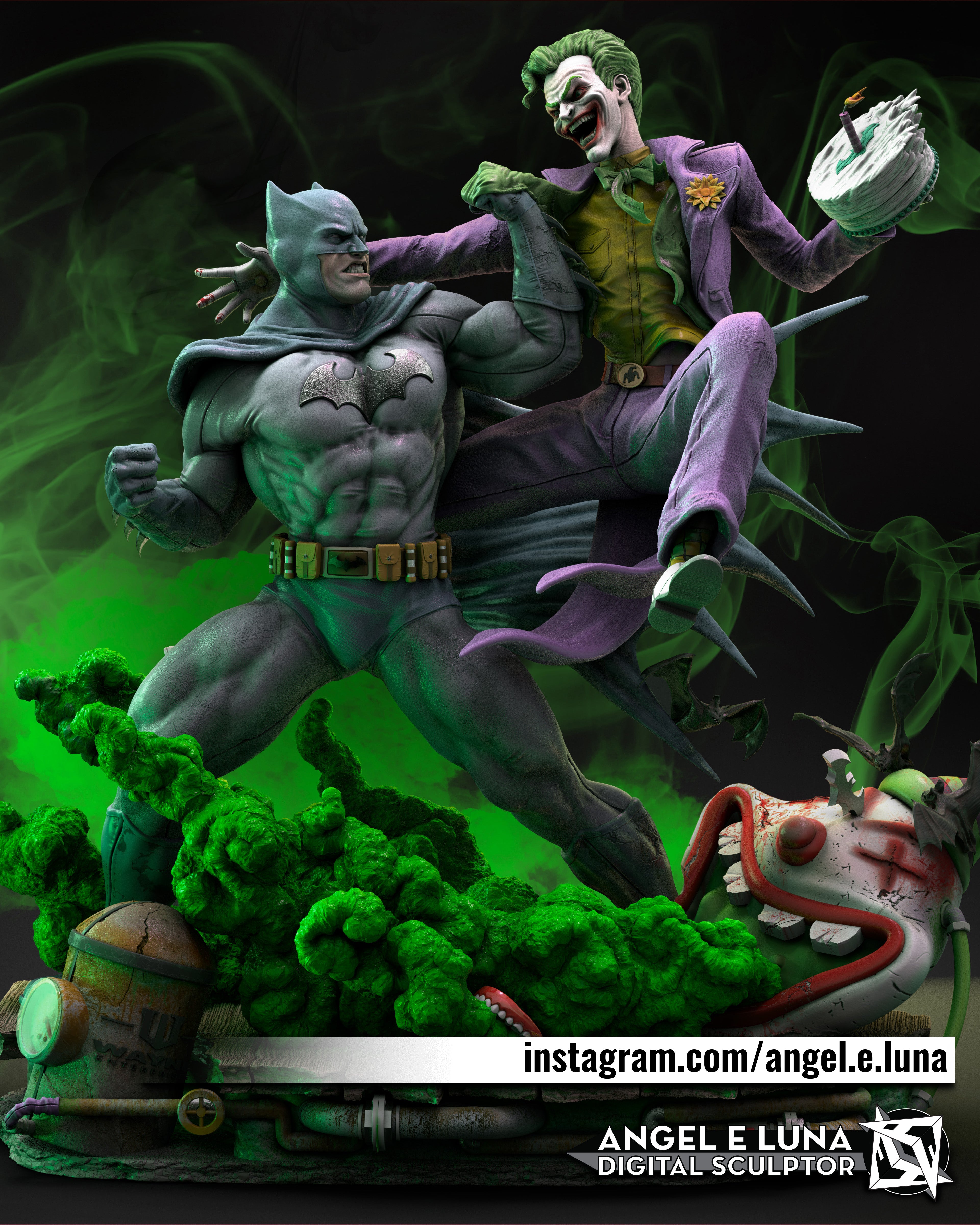 BATMAN VS JOKER 1/4 ESCALA