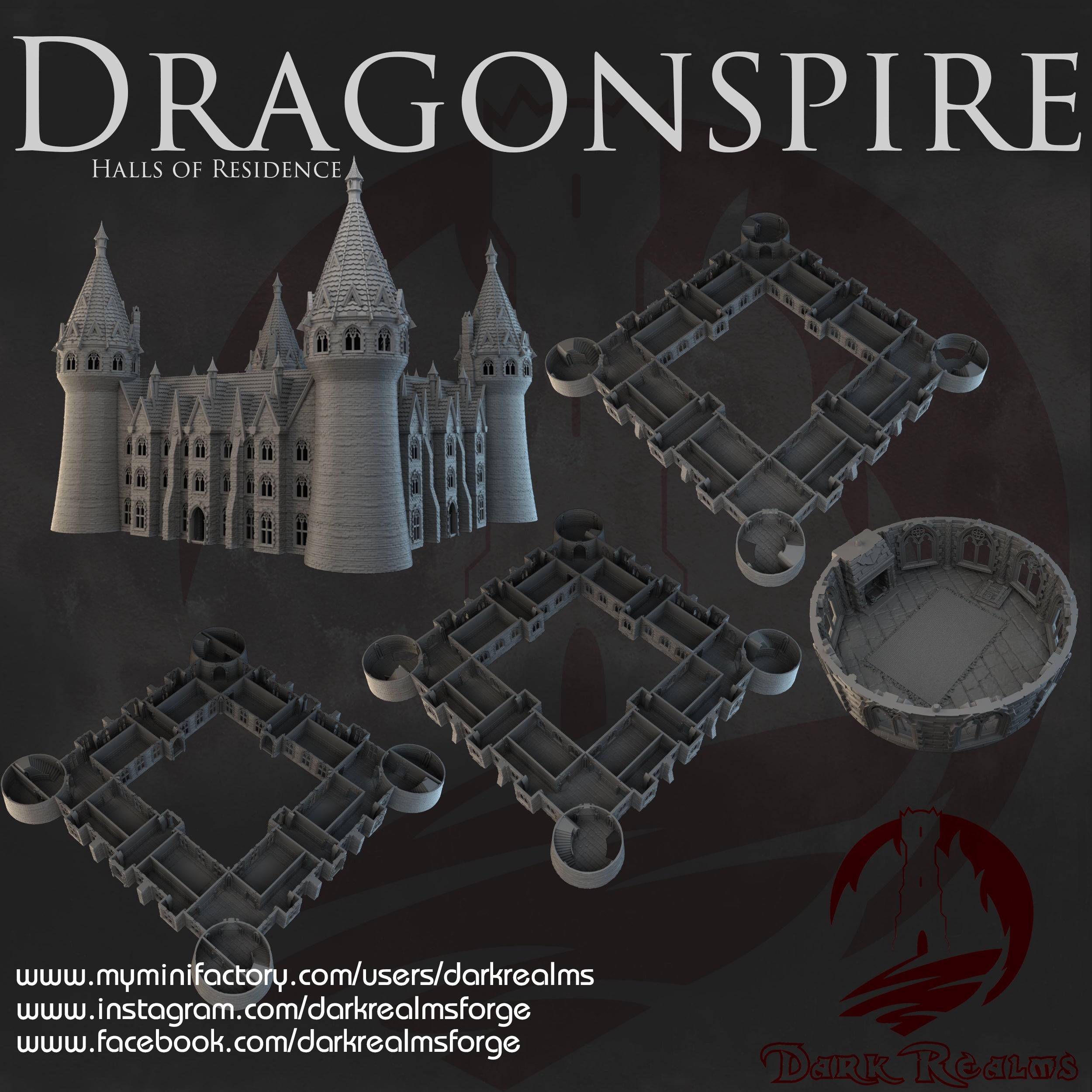 Residencia de la Escuela de Magia Dragonspire 28mm/30mm