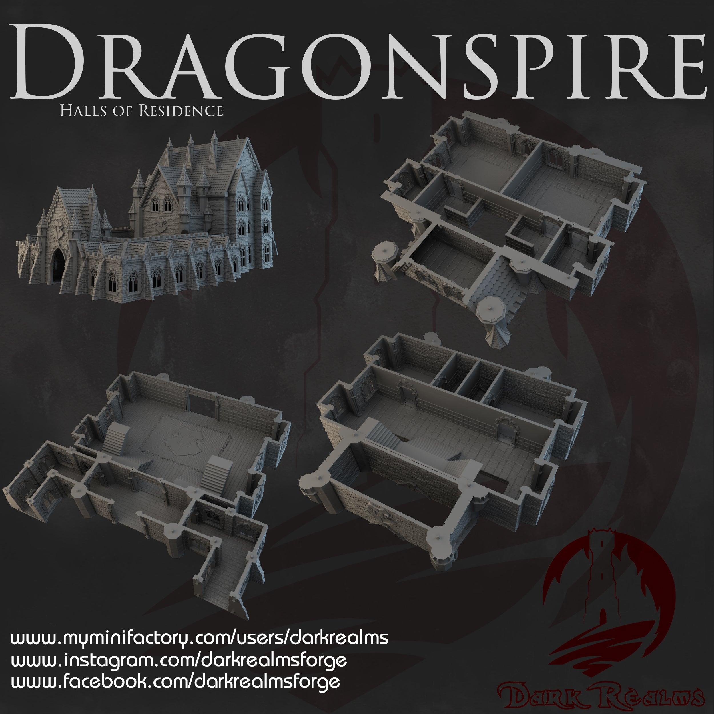 Residencia de la Escuela de Magia Dragonspire 28mm/30mm