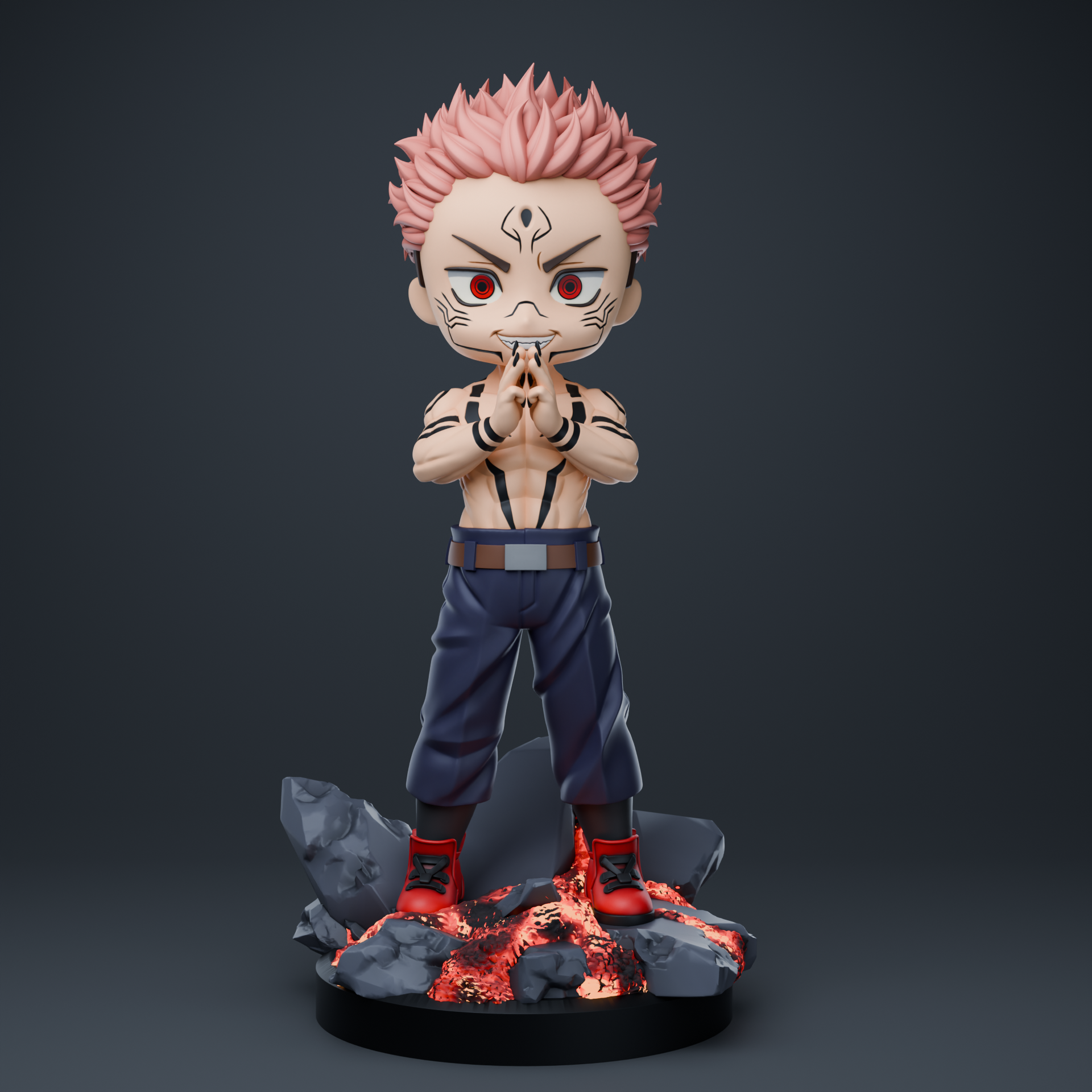 Chibi Itadori y Sukuna