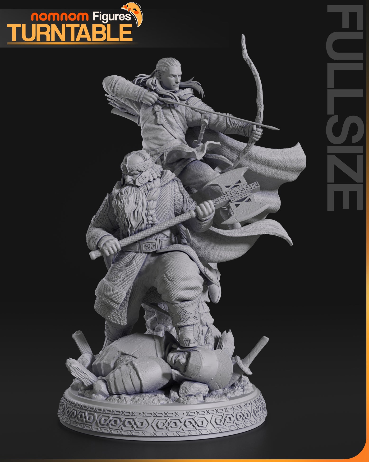 GIMLI Y LEGOLAS EL SEÑOR DE LOS ANILLOS DIORAMA