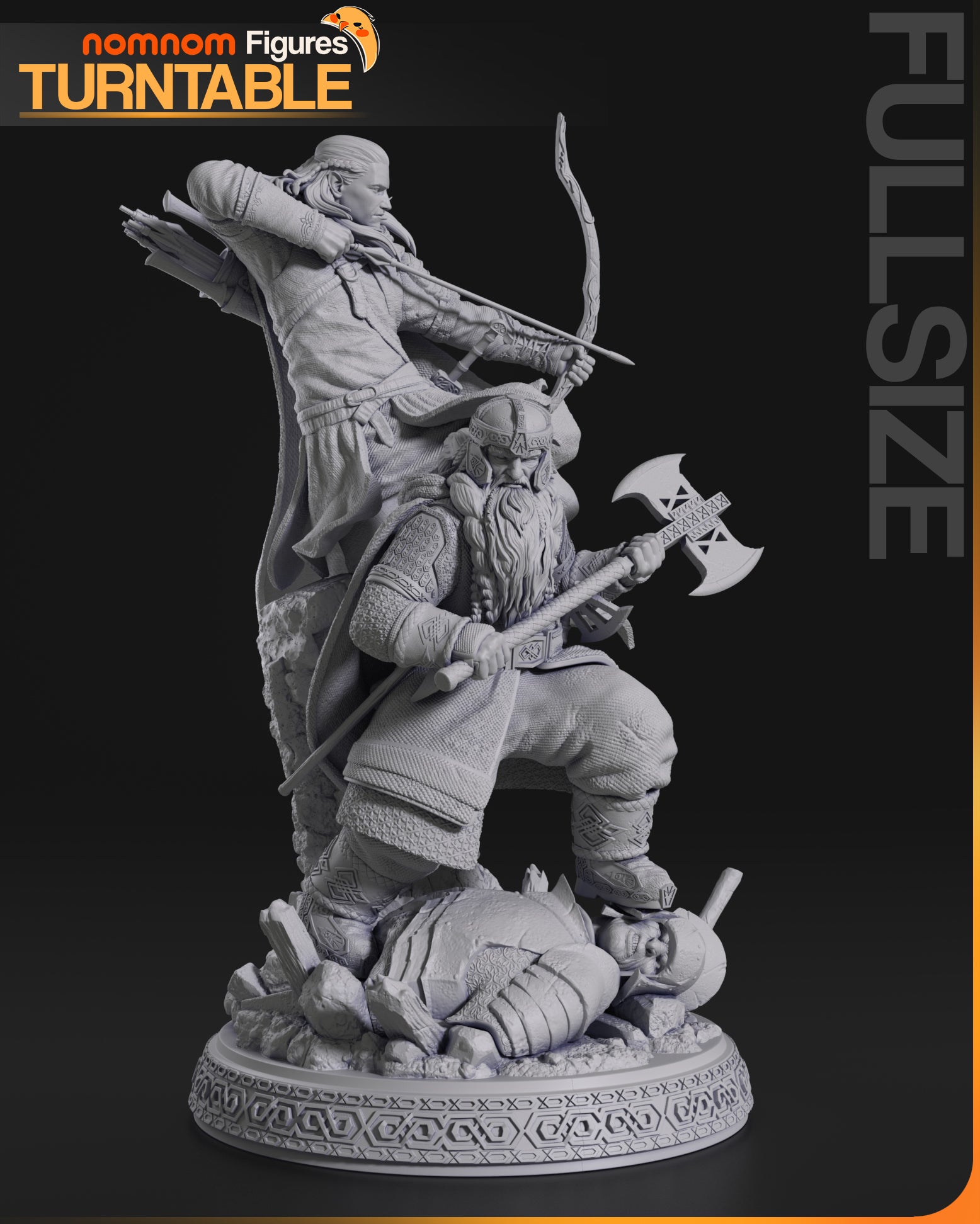 GIMLI Y LEGOLAS EL SEÑOR DE LOS ANILLOS DIORAMA