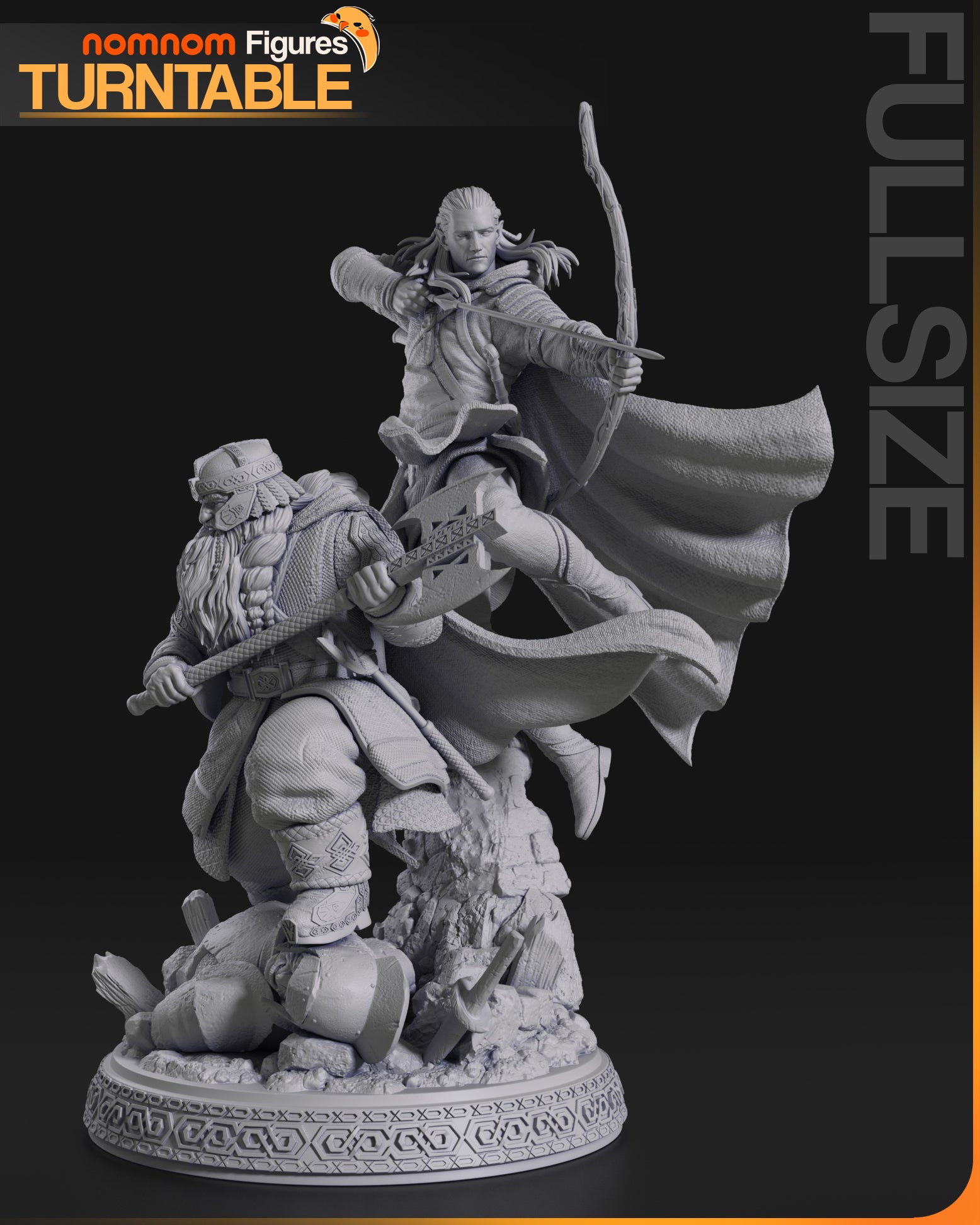 GIMLI Y LEGOLAS EL SEÑOR DE LOS ANILLOS DIORAMA
