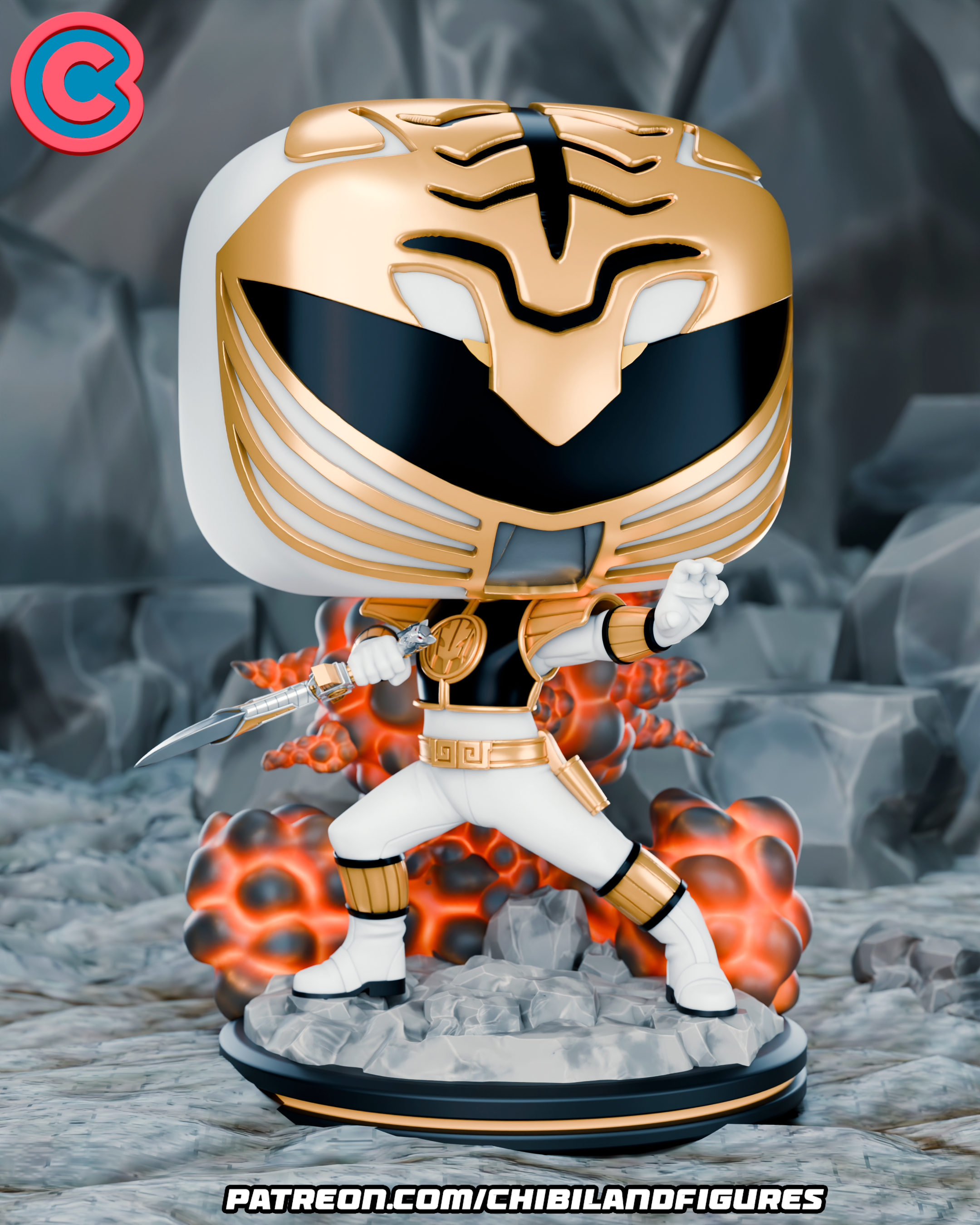 White Ranger - Mighty Morphin Power Ranger FNK