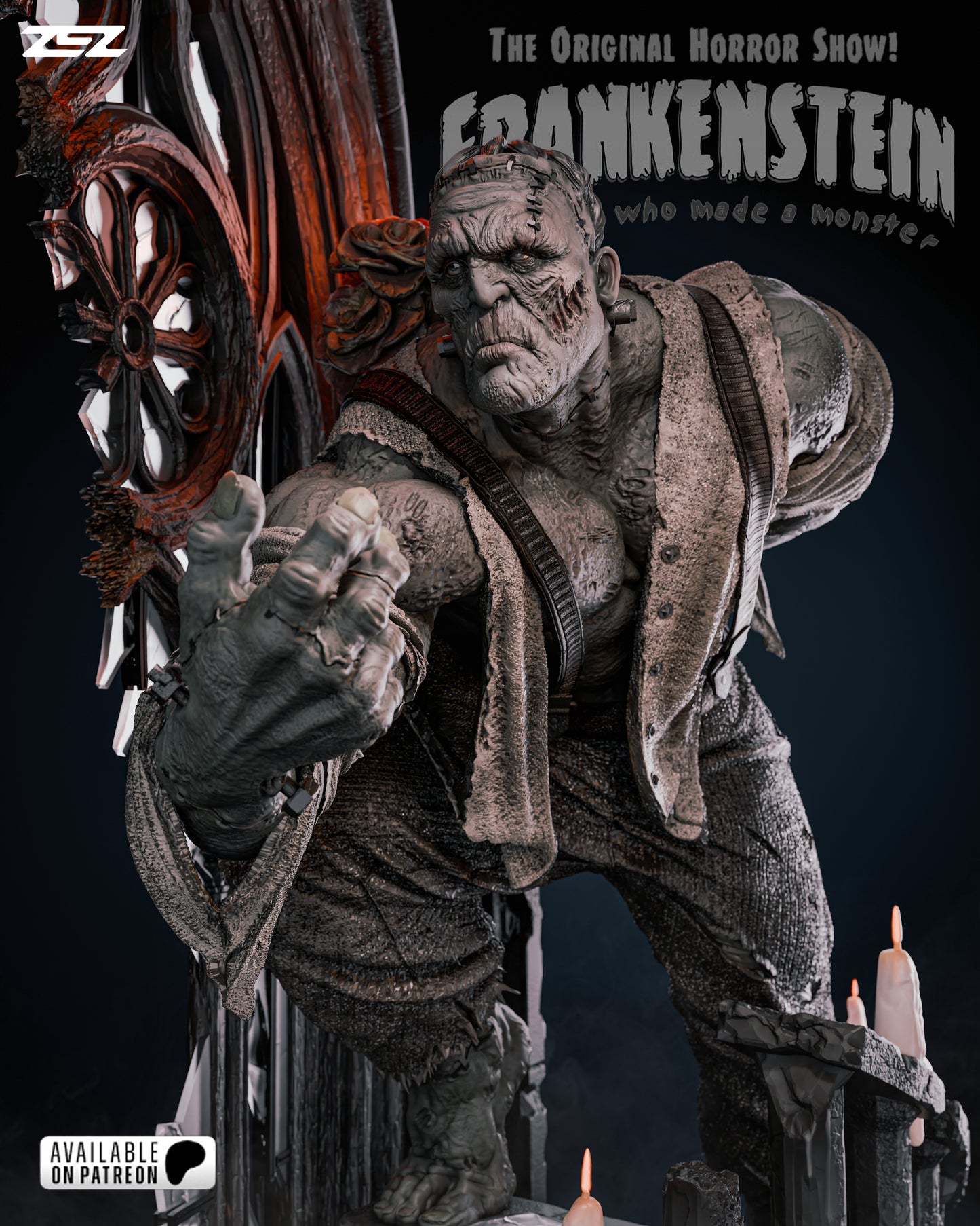 PREVENTA FRANKENSTEIN Y SU NOVIA DIORAMA