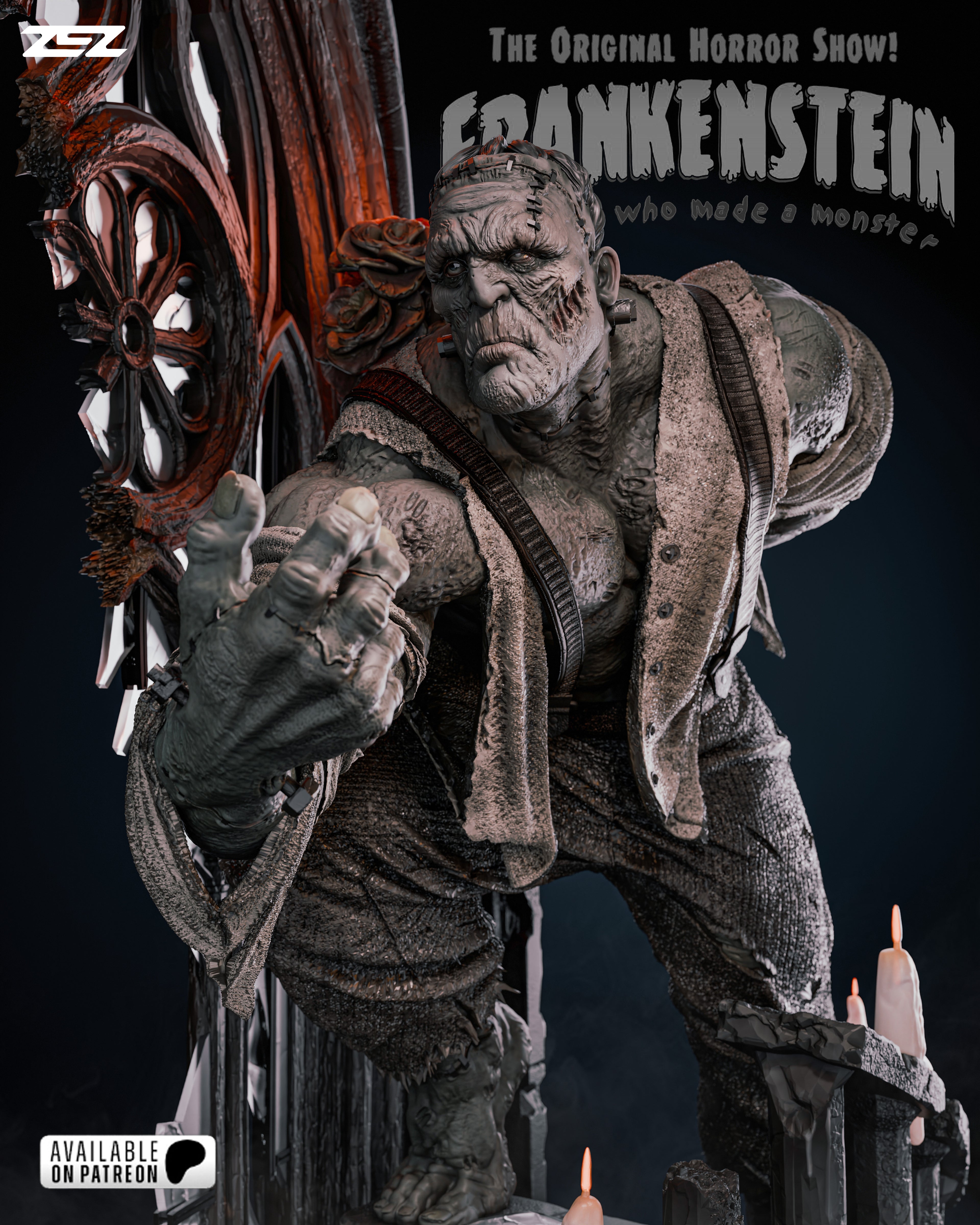 FRANKENSTEIN Y SU NOVIA DIORAMA