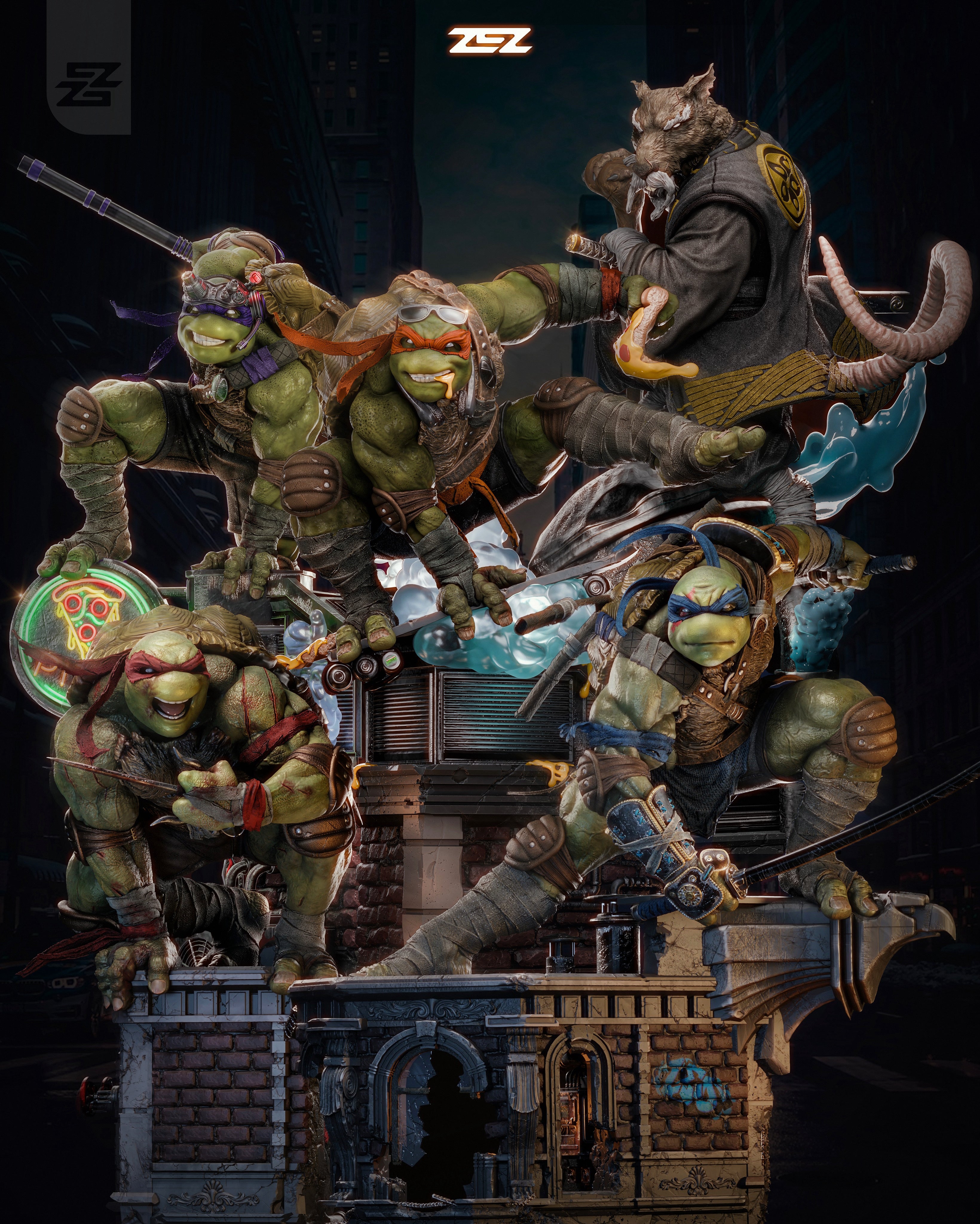 DIORAMA TORTUGAS NINJA
