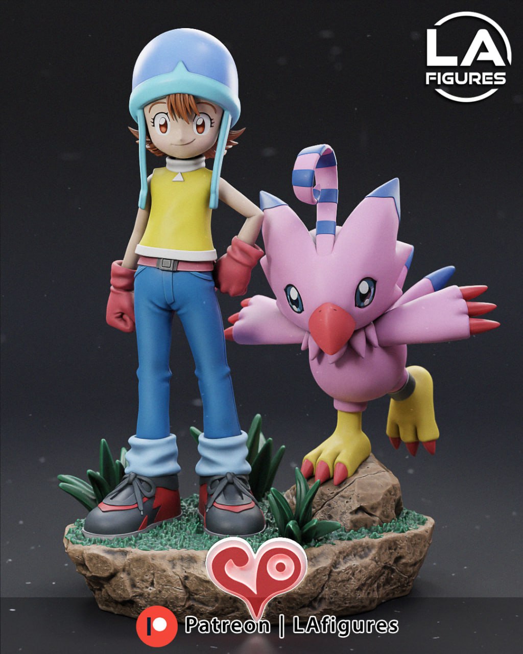 Sora y Biyomon- DIGIMON - L.A FIGURES