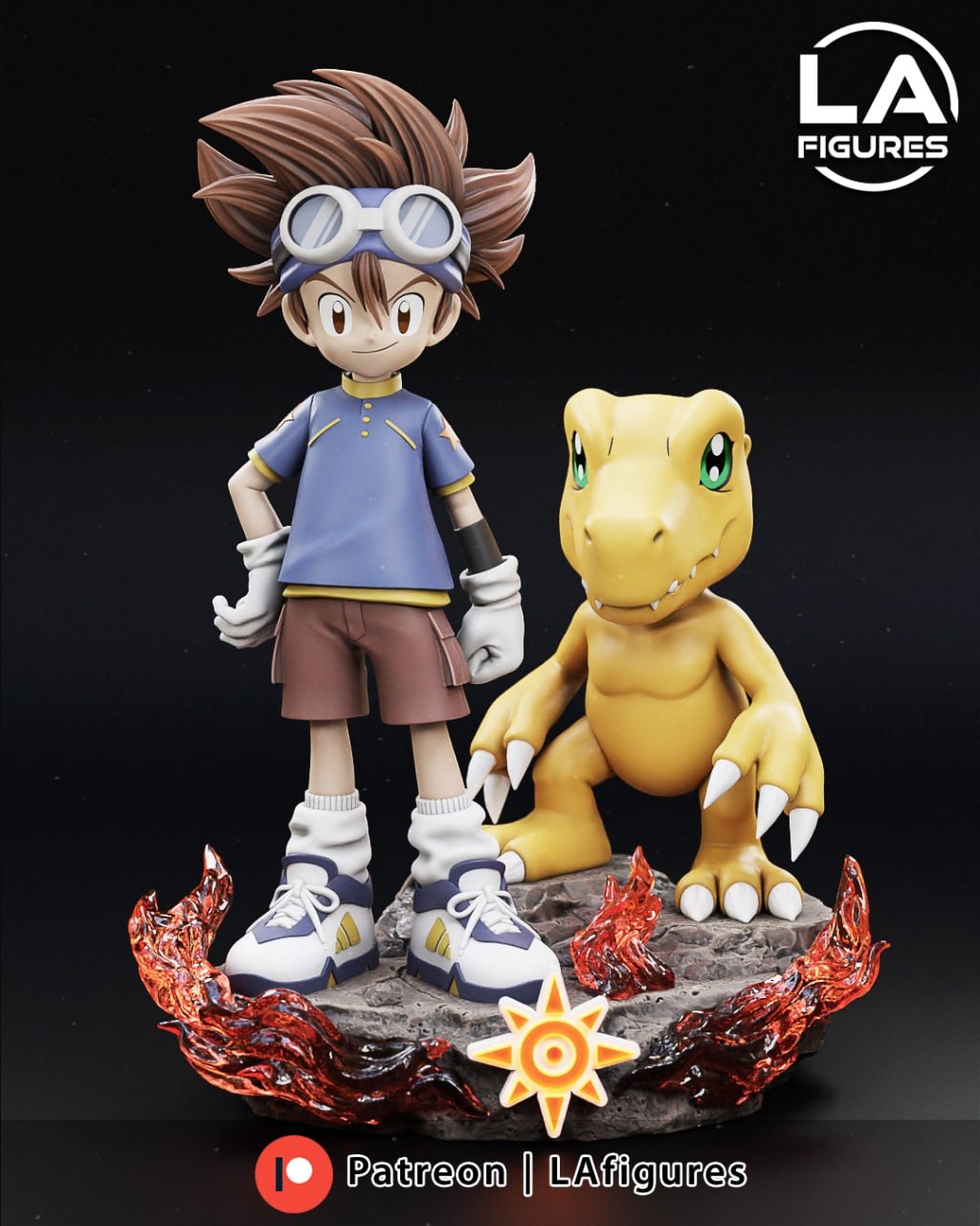 Tai y Agumon- DIGIMON - L.A FIGURES