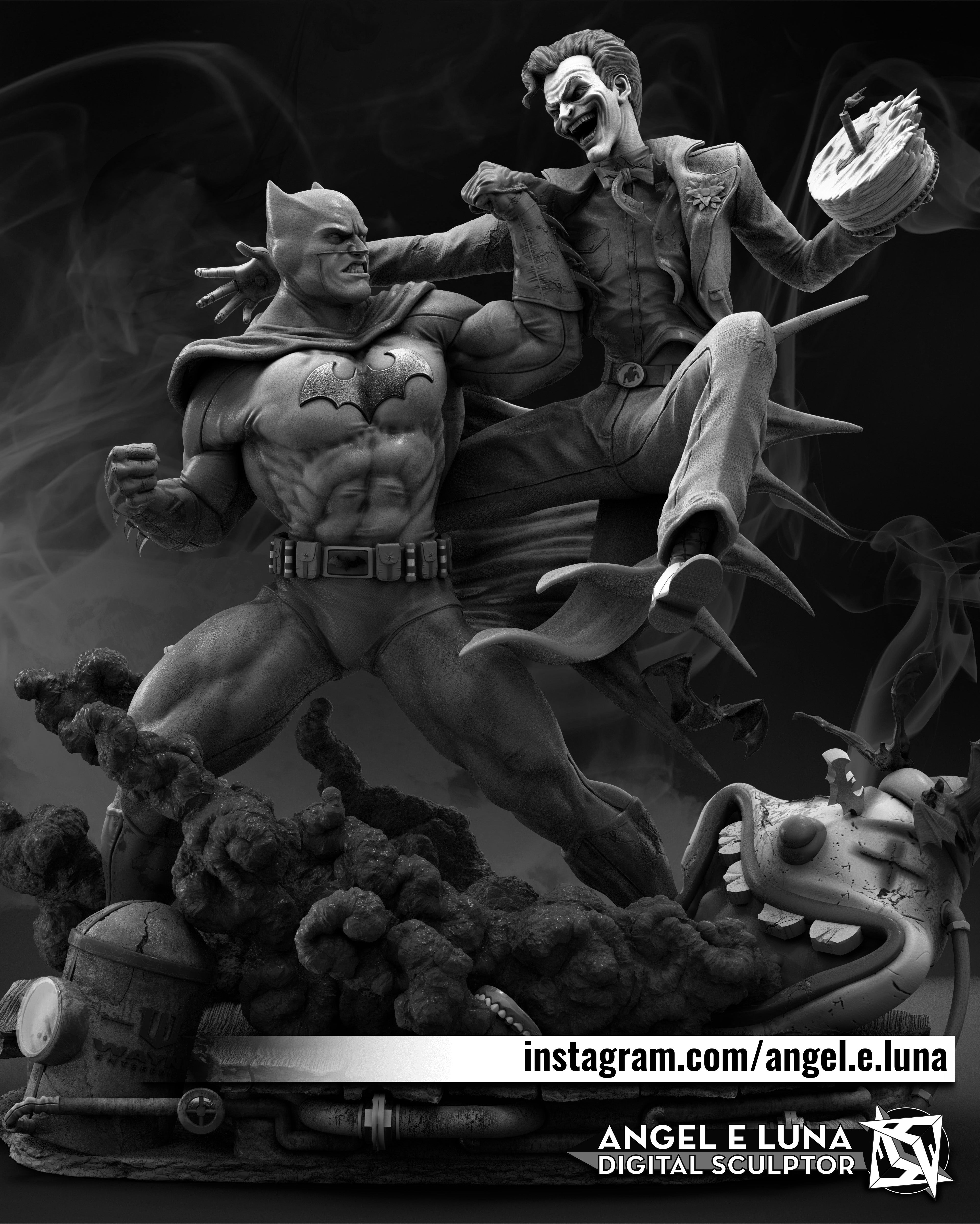 BATMAN VS JOKER 1/4 ESCALA
