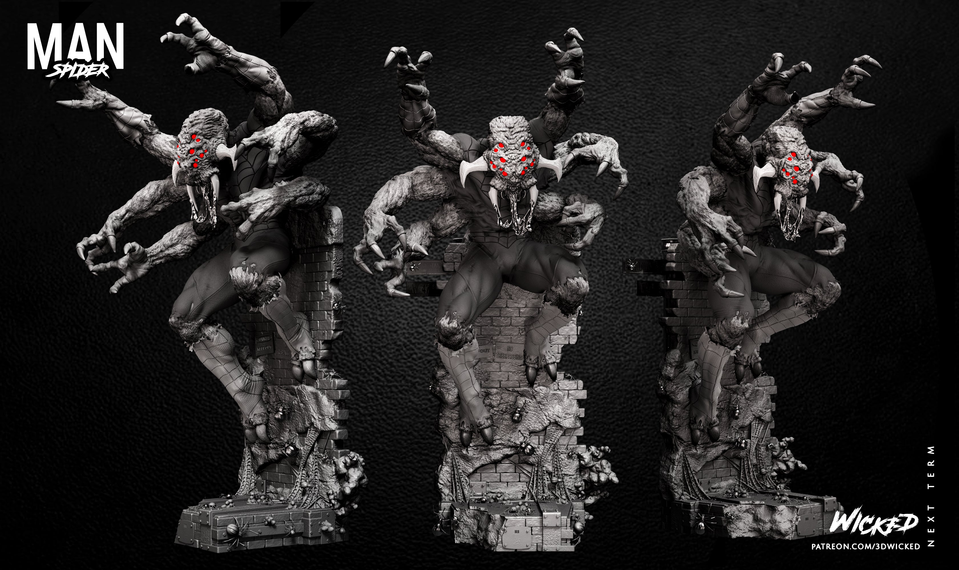 Spiderman (Monstruo) + Cazador Diorama