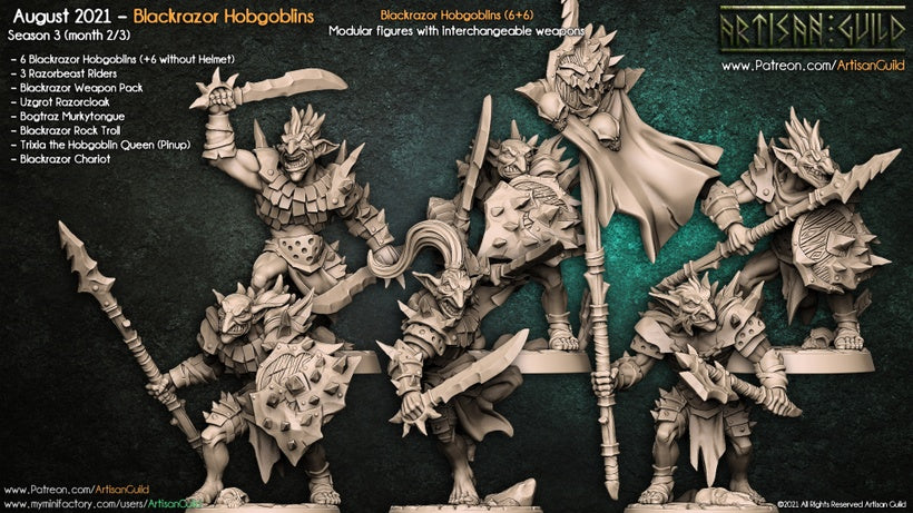SETS 3 MONSTRUOS DE CAMPAÑA: goblins, hobgoblin y lobos