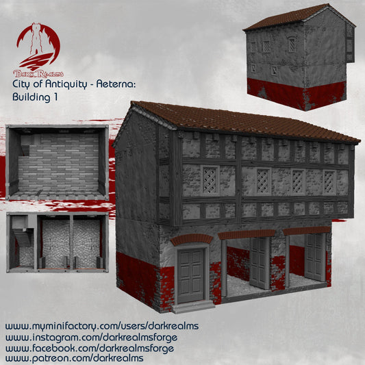 Edificio 1 - Ciudad de la Antigüedad terreno para wargames 28mm/30mm - TODO ROL SPAIN 