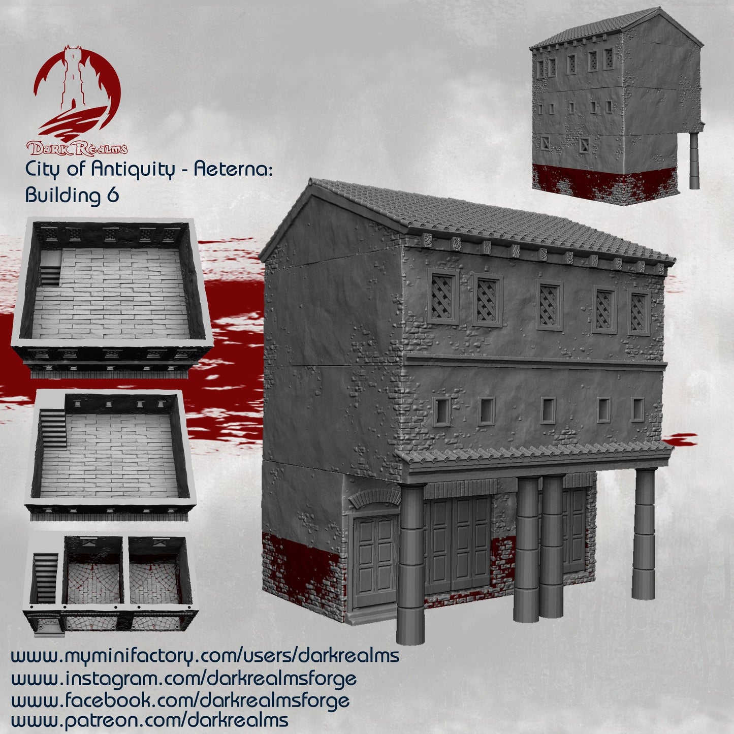 Edificio 6 - Ciudad de la Antigüedad terreno para wargames 28mm/30mm - TODO ROL SPAIN 