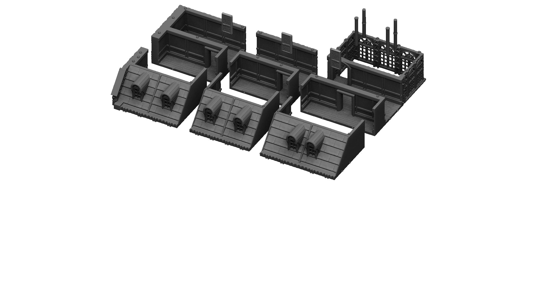 Steamtown Long Building - Laandan terreno para wargames 28mm
