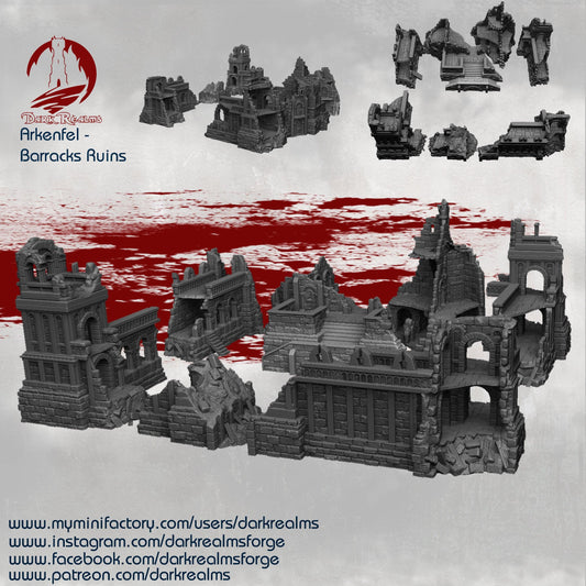 Barracones Ruinas terreno para wargames 28mm/30mm - TODO ROL SPAIN 