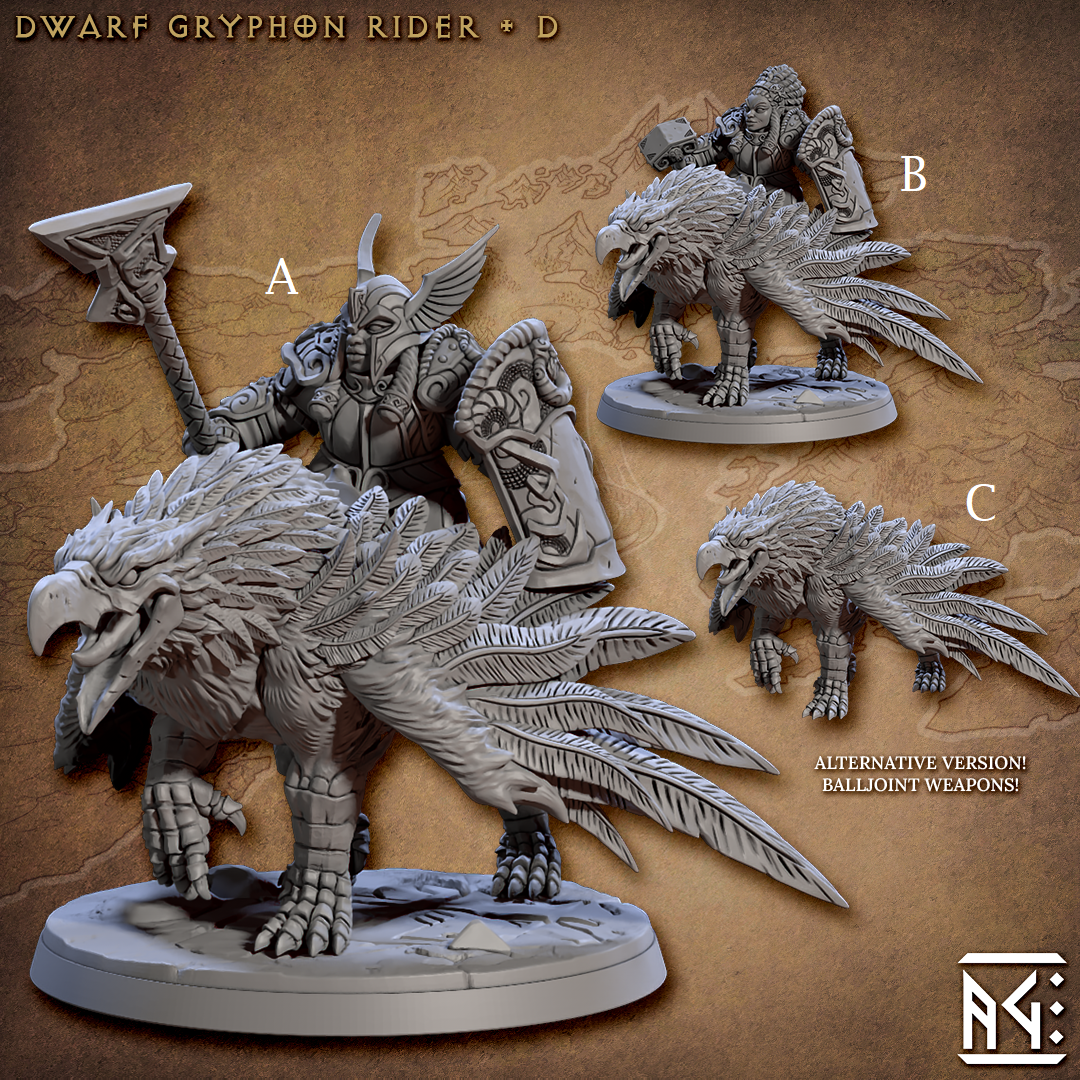 Dwarf Gryphon Rider - ENANOS Defensores de Lok-Badar II