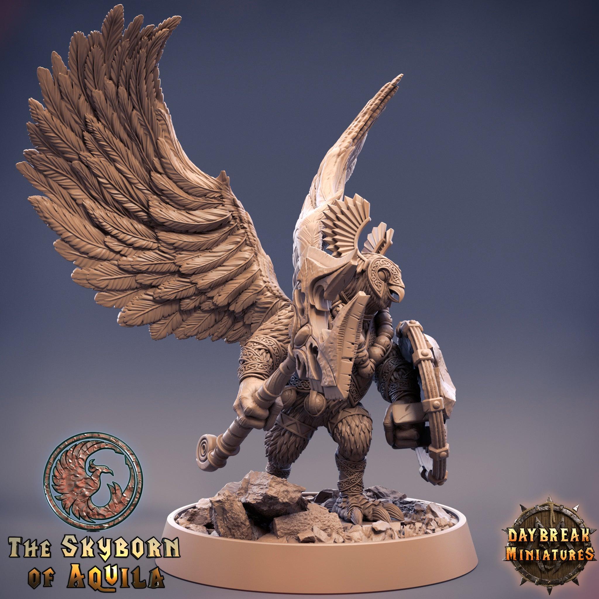Owl Axe and Shield Genzel Grimwing - The Skyborn of Aquila - TODO ROL SPAIN 