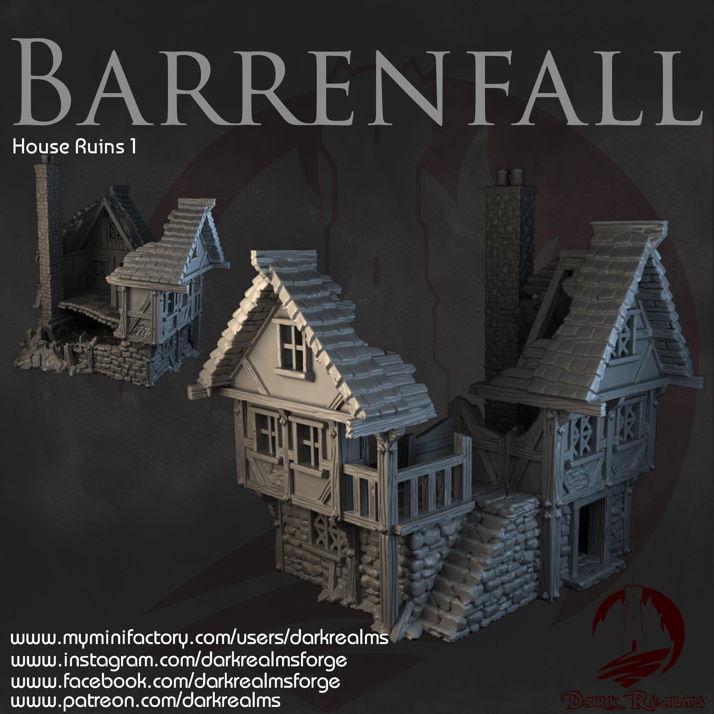 House 1 Ruins Barrenfall para wargames 28mm/30mm - TODO ROL SPAIN 