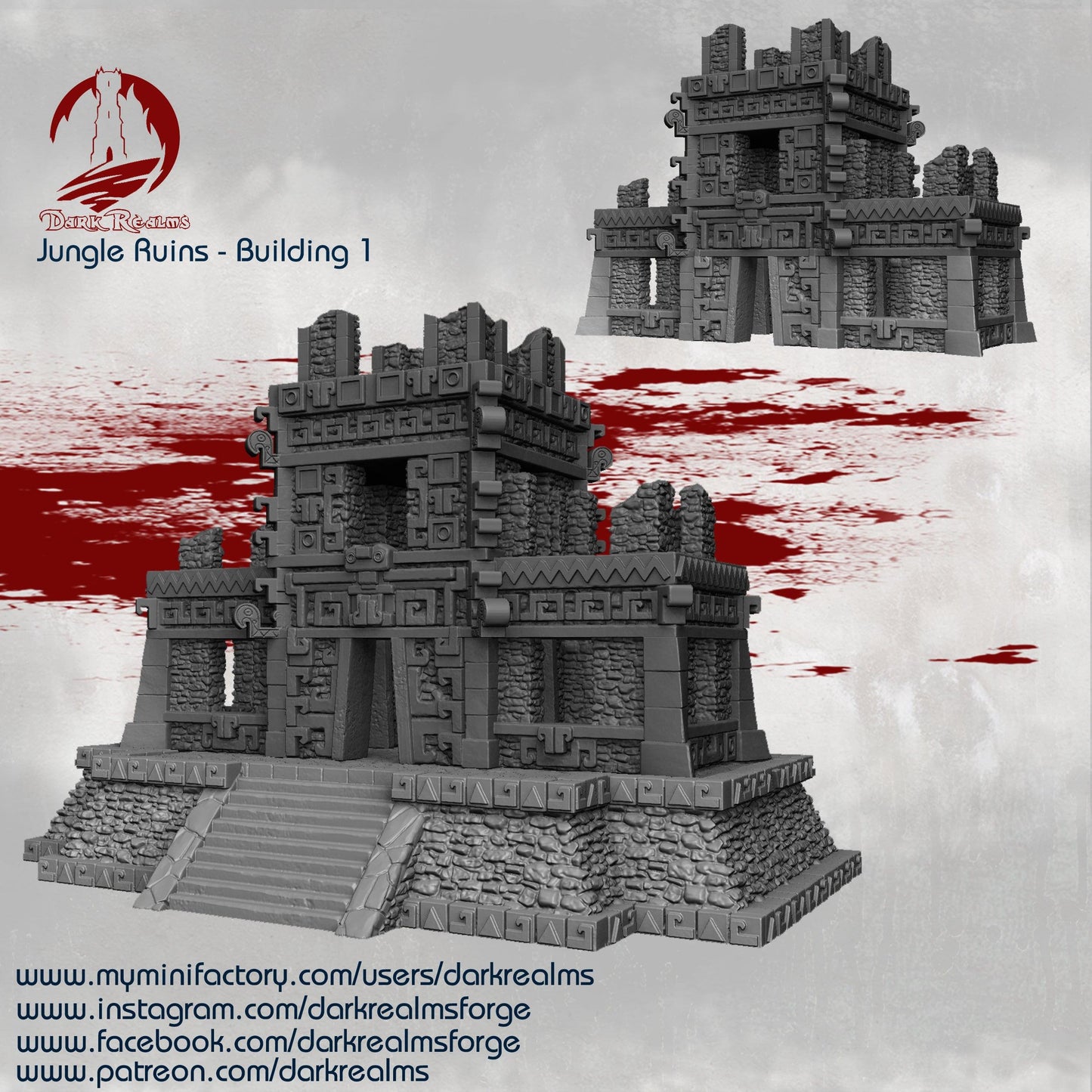 Edificio 1 Ruinas JUNGLA terreno para wargames 28mm/30mm - TODO ROL SPAIN 