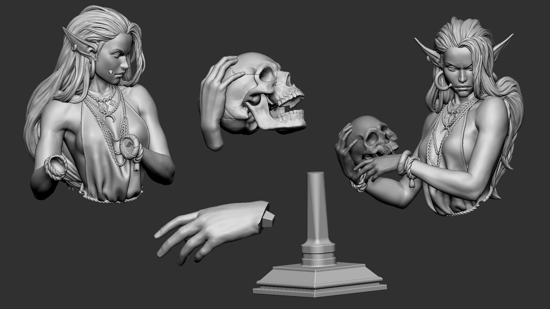 Laedria the Necromancer Bust