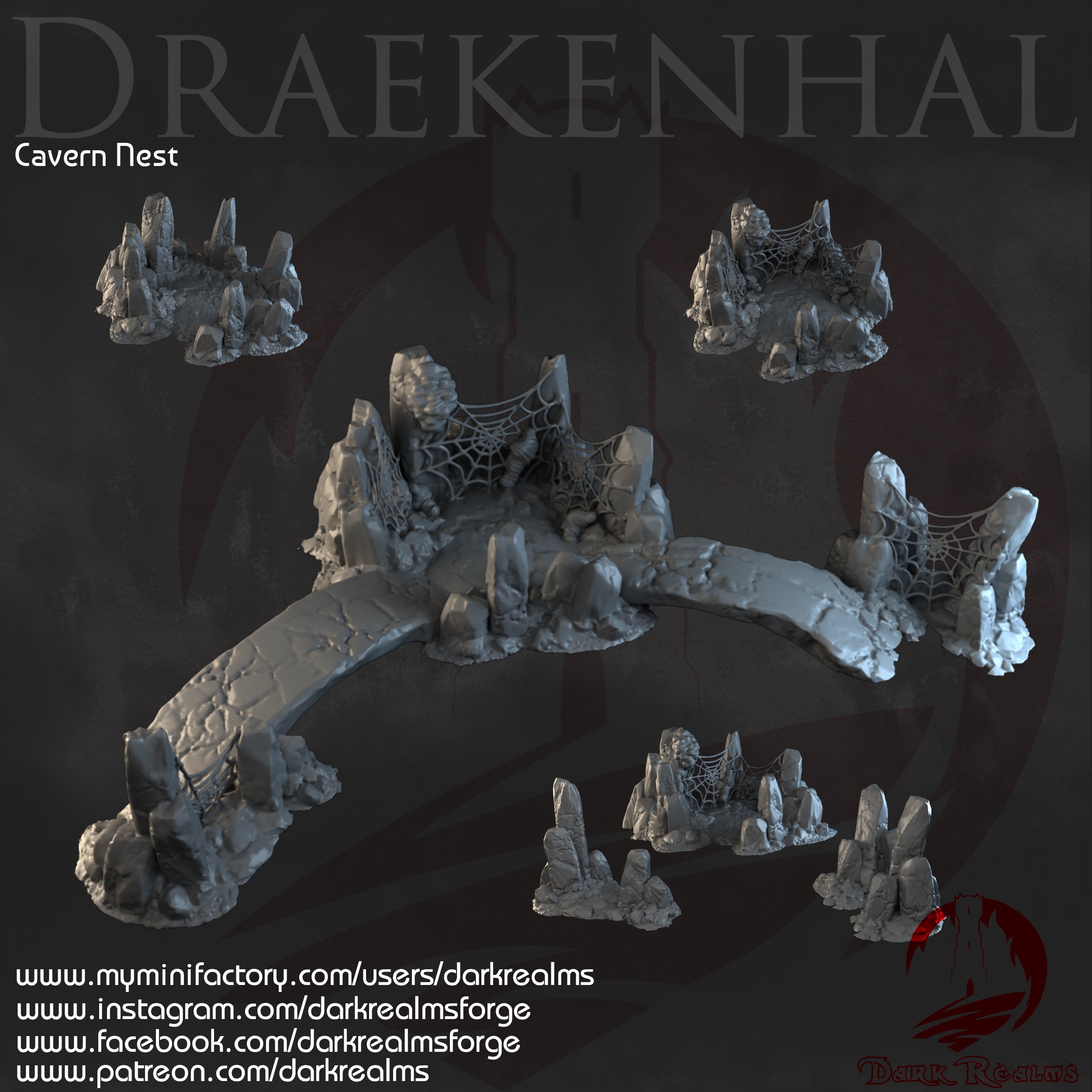 Terrenos Cuevas Draekenhal para wargames 28mm/30mm