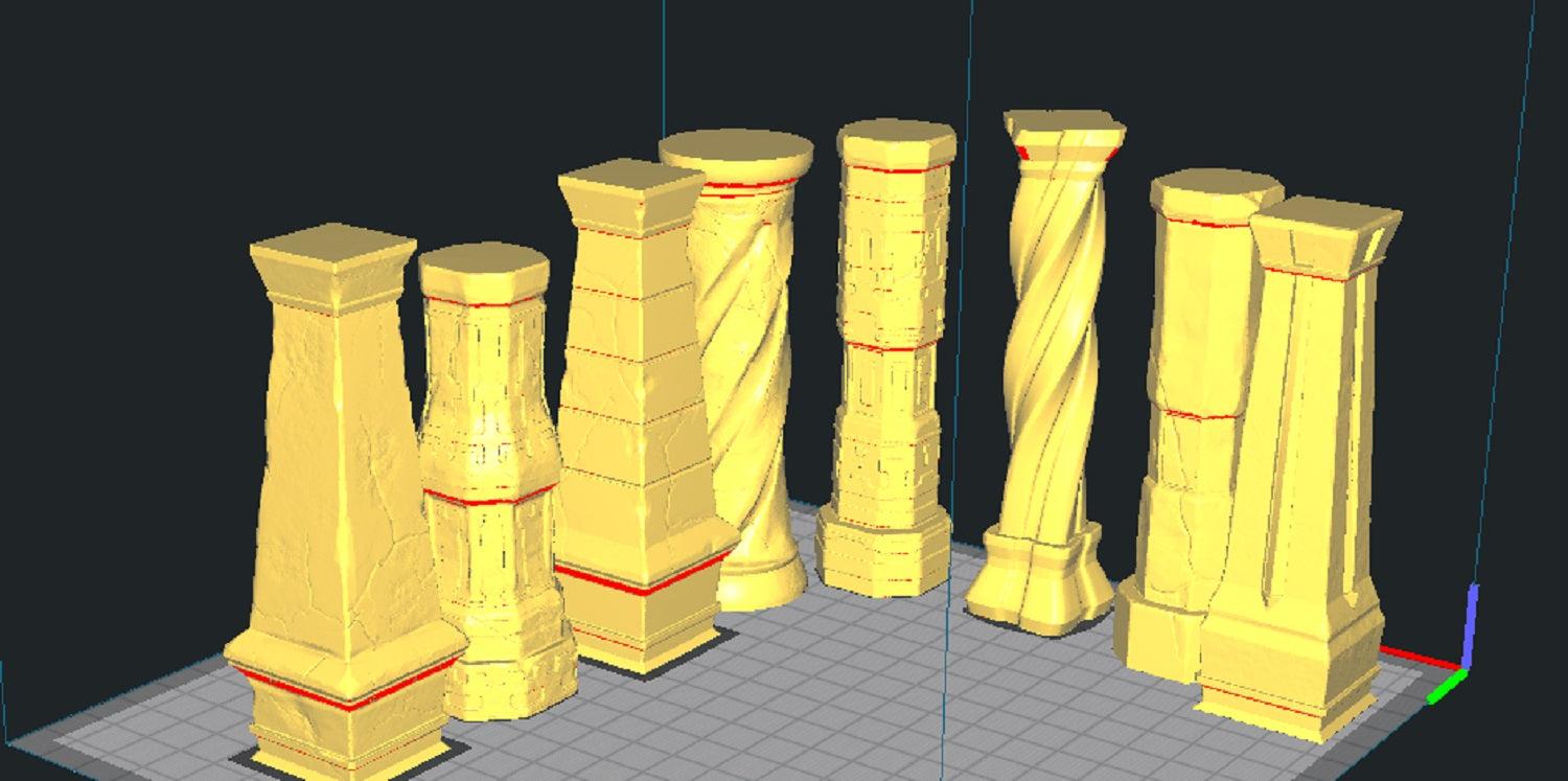 Set de Columnas terreno para wargames 28mm/30mm - TODO ROL SPAIN 