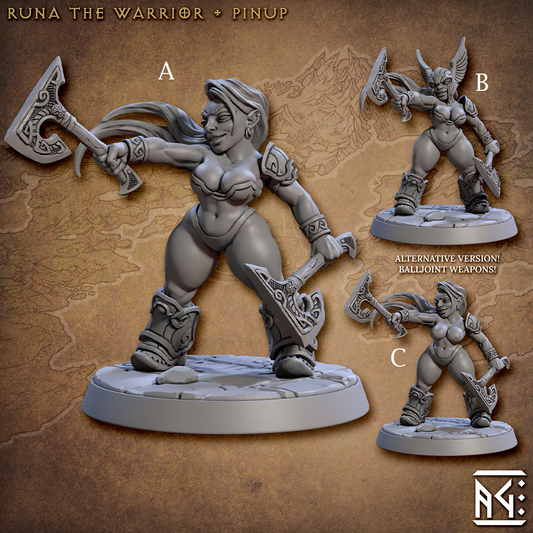 Runa the Warrior - Pinup - ENANOS Defensores de Lok-Badar II