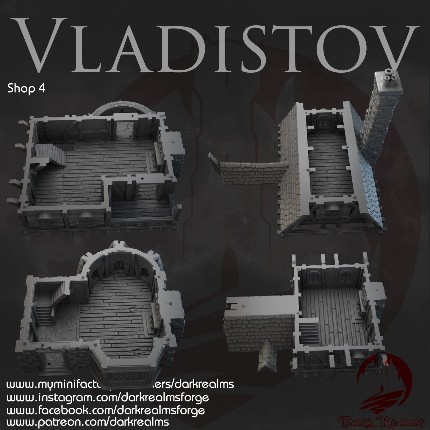 Vladistov Tienda 4 terreno para wargames 28mm/30mm