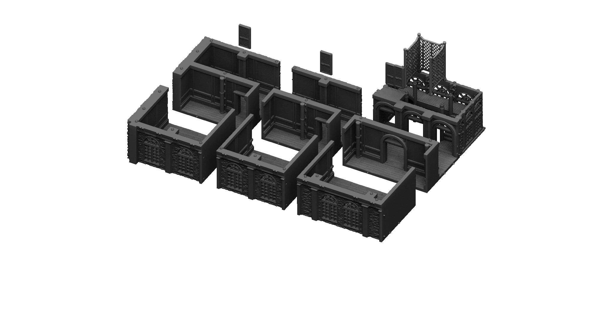 Steamtown Long Building - Laandan terreno para wargames 28mm