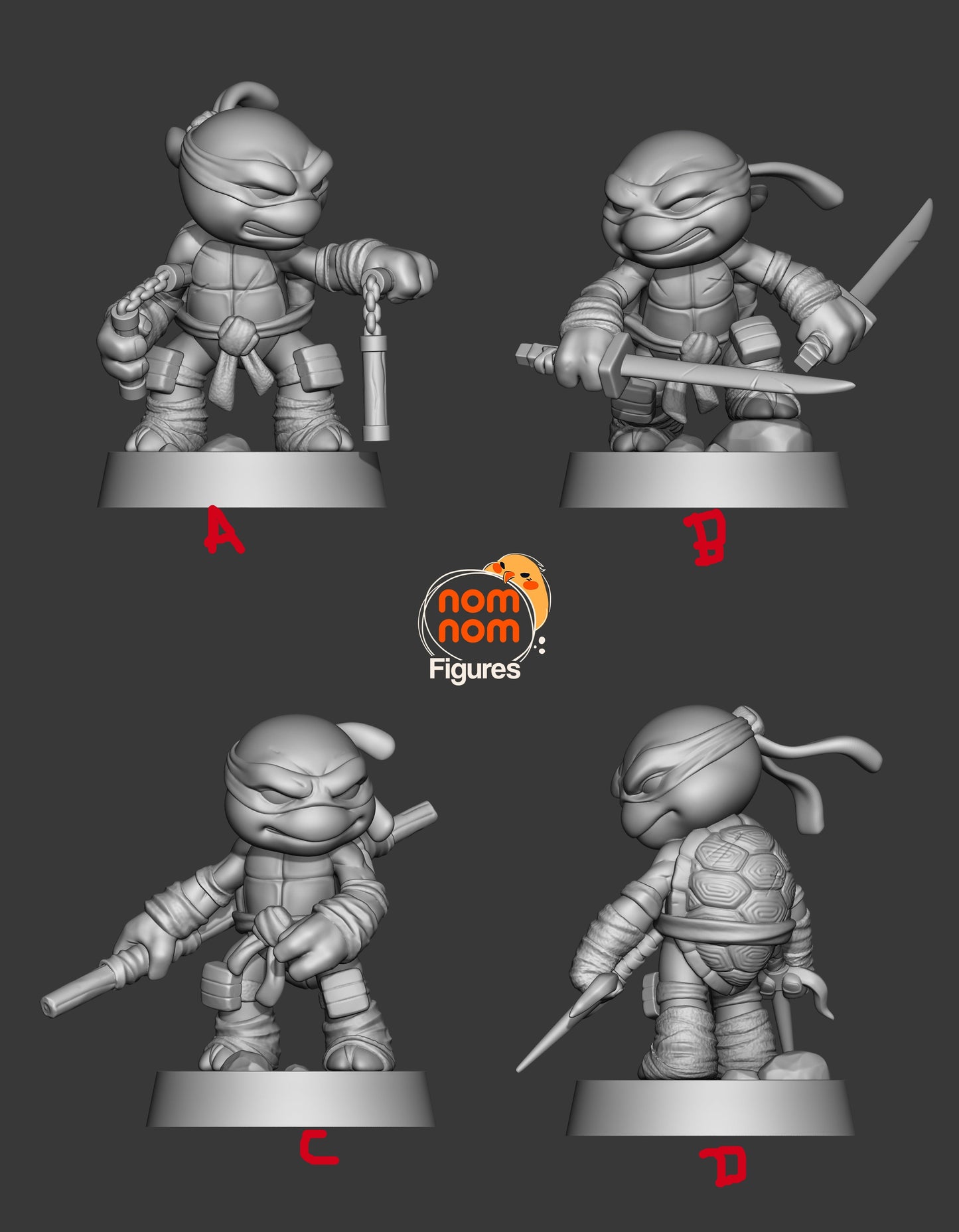 TMNT NINJA TURTLE - Tortugas Ninja Chibi