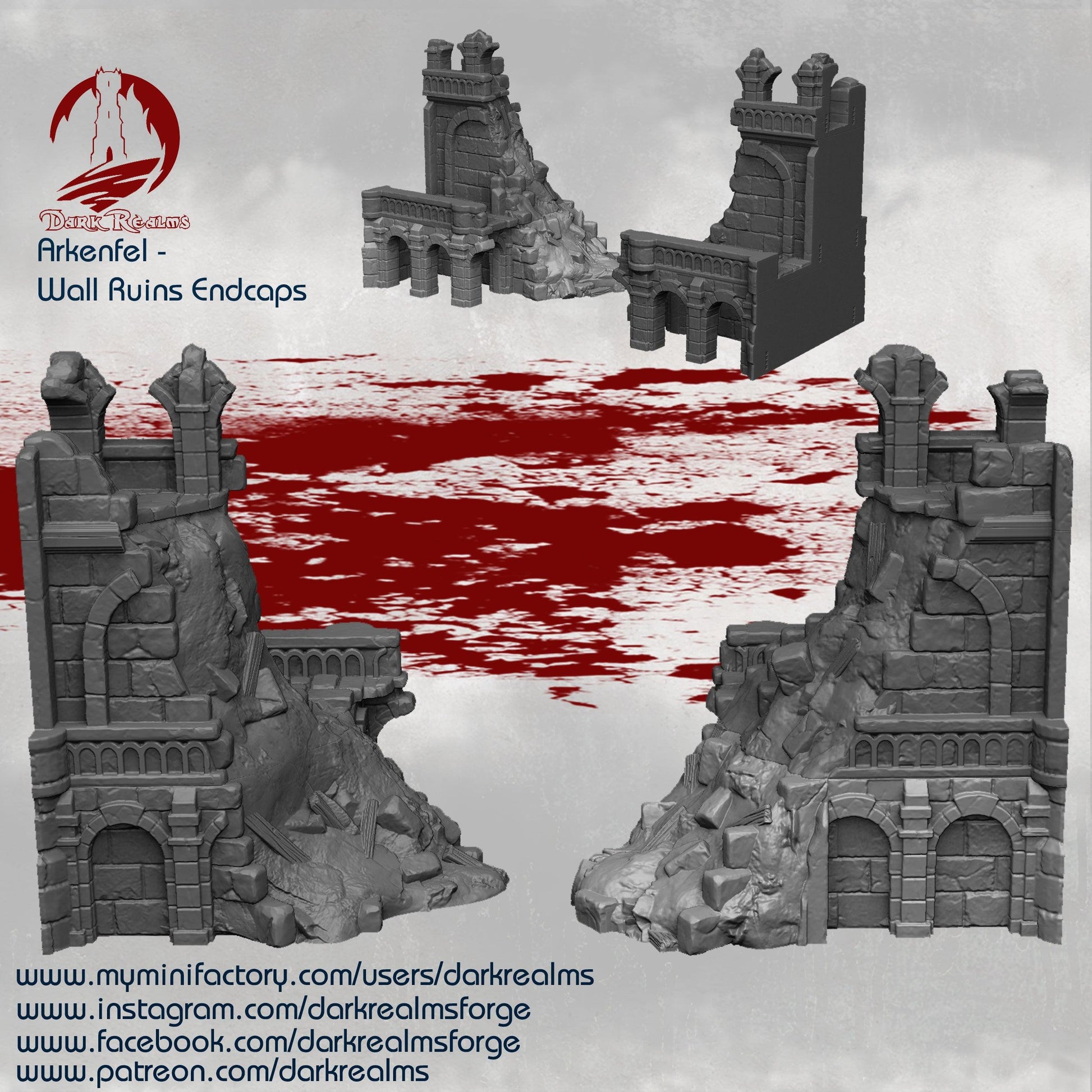 Muros Ruinas terreno para wargames 28mm/30mm - TODO ROL SPAIN 