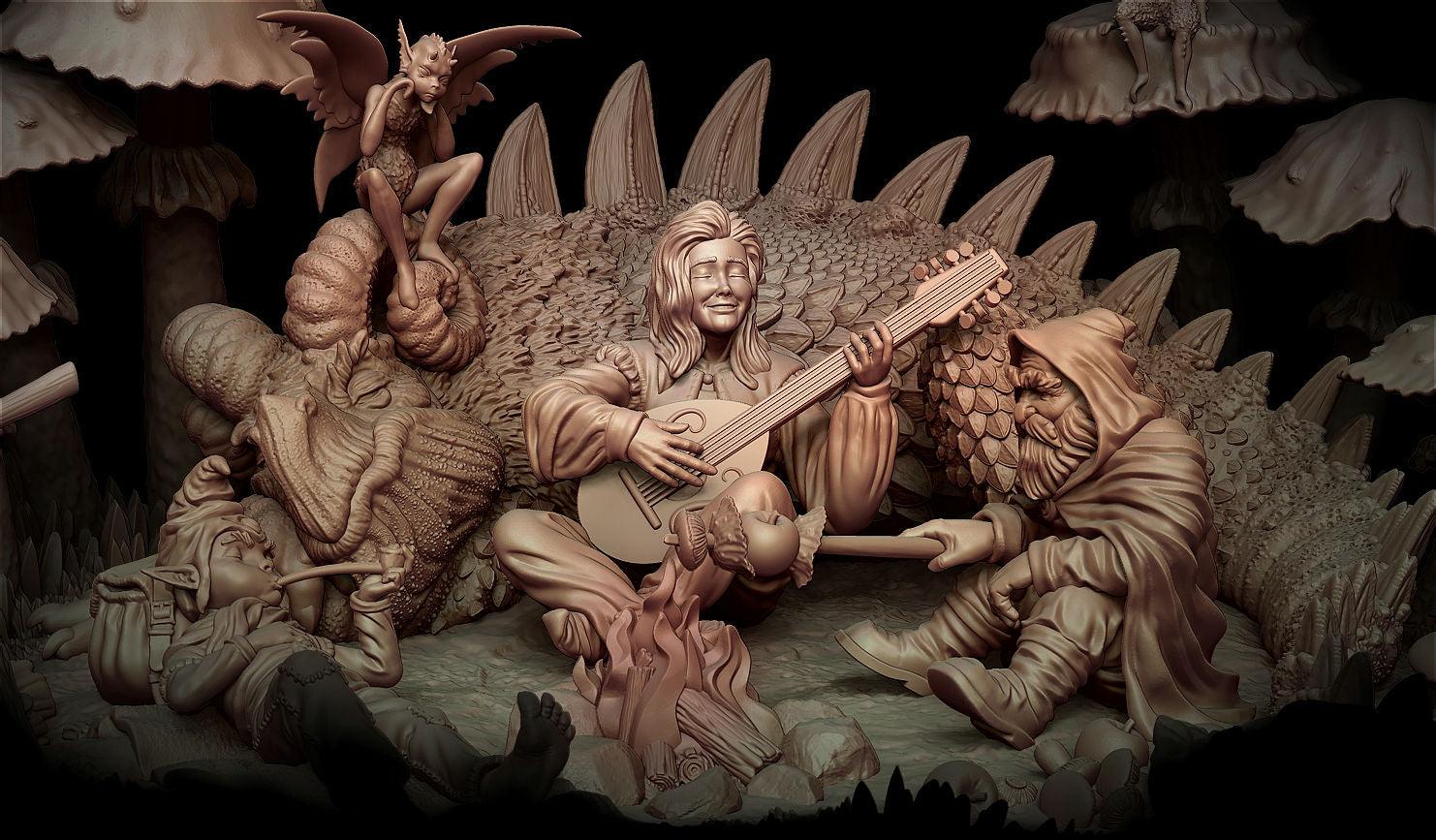 Lost in the mushroom forest Diorama 70mm - TODO ROL SPAIN 