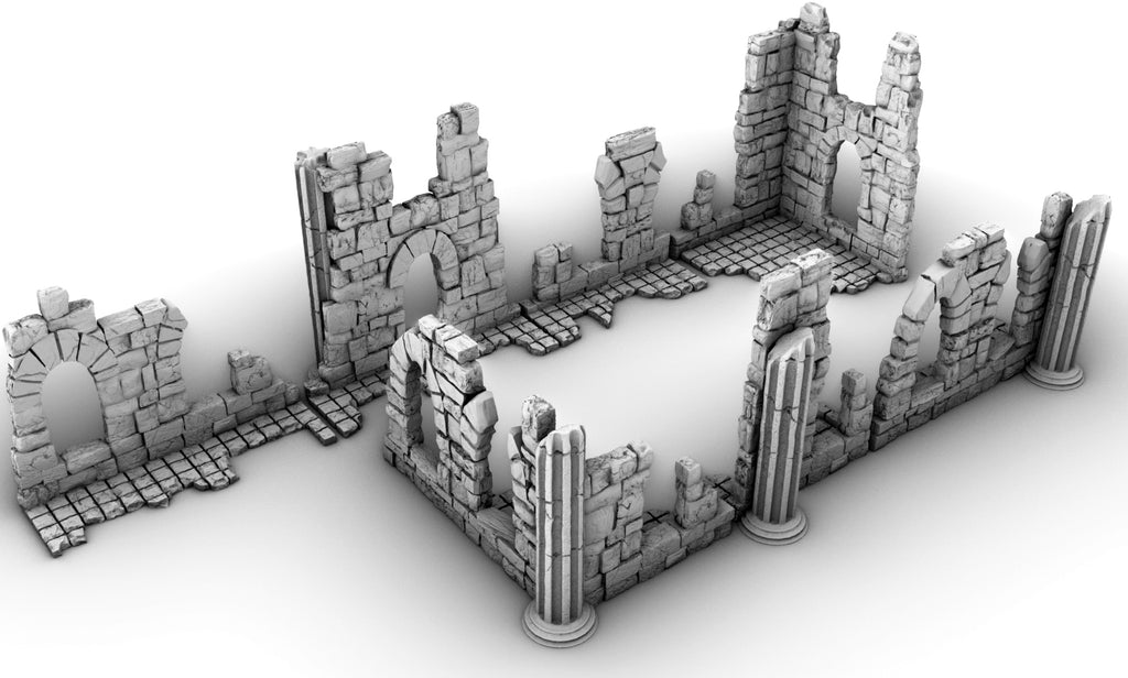Terreno de Ruinas  para wargames 28mm/30mm