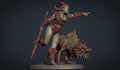 Druutha the orc huntress and her hound