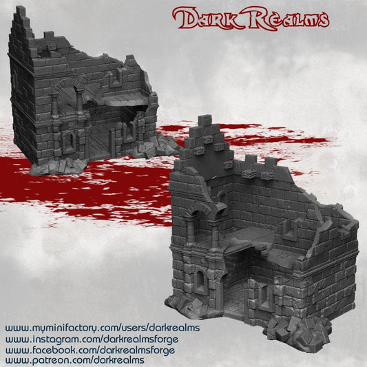 Casa en Ruinas 1 terreno para wargames 28mm/30mm - TODO ROL SPAIN 