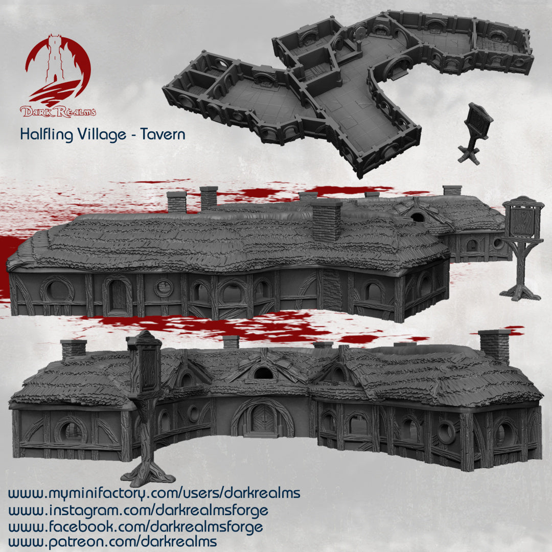 Taberna Hobbit/ Halfling  para wargames 28mm/30mm