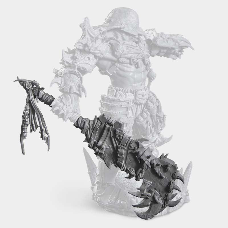 SEÑOR DE LA GUERRA ORCO FIGURA ESPECIAL WARHAMMER Escala 1:11 - TODO ROL SPAIN 