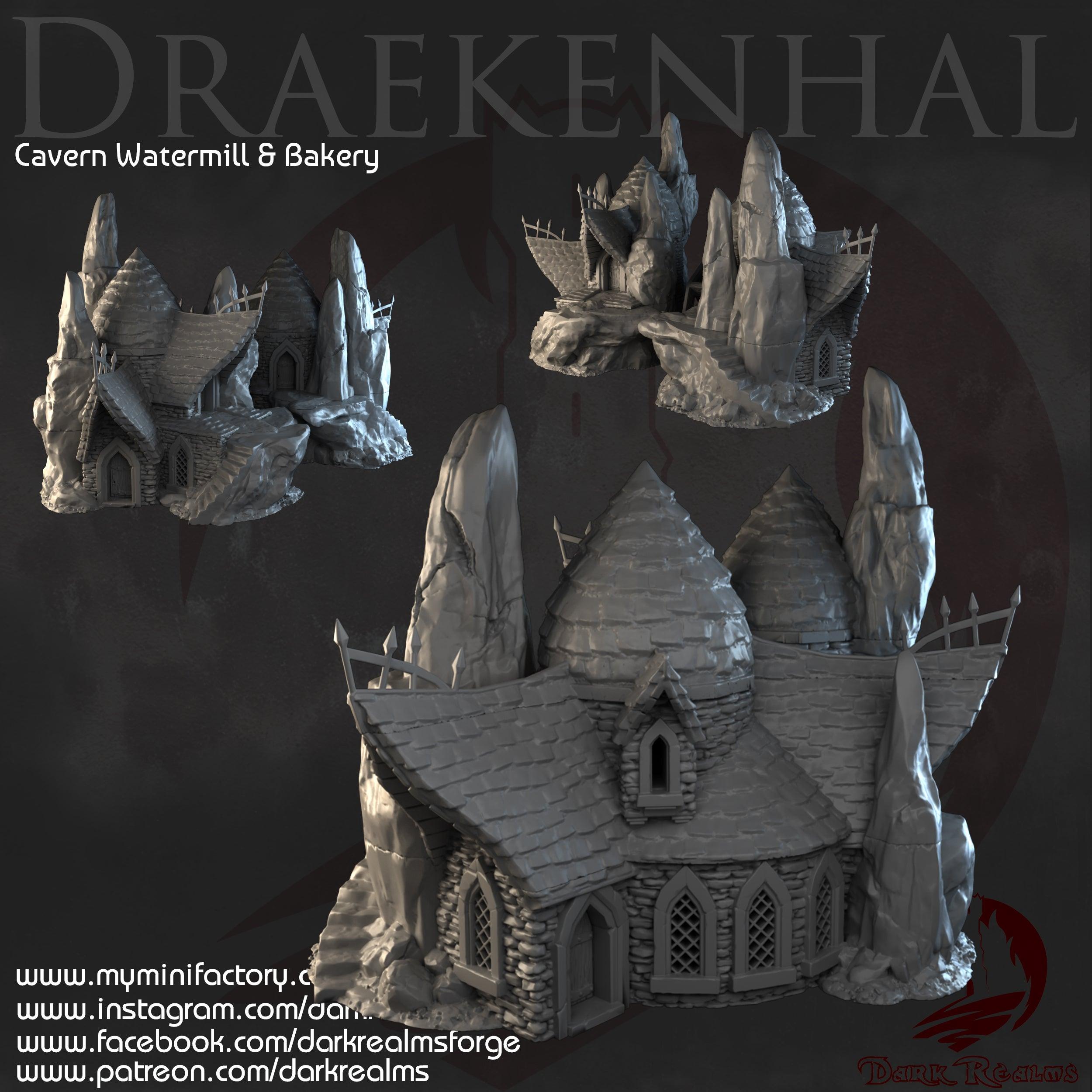 Cavern Watermill & Bakery Draekenhal para wargames 28mm/30mm - TODO ROL SPAIN 