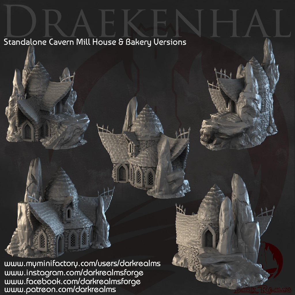 Cavern Watermill & Bakery Draekenhal para wargames 28mm/30mm - TODO ROL SPAIN 