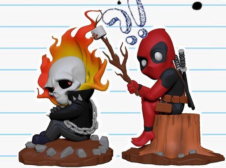 Chibi Ghost Rider + Deadpool - TODO ROL SPAIN 